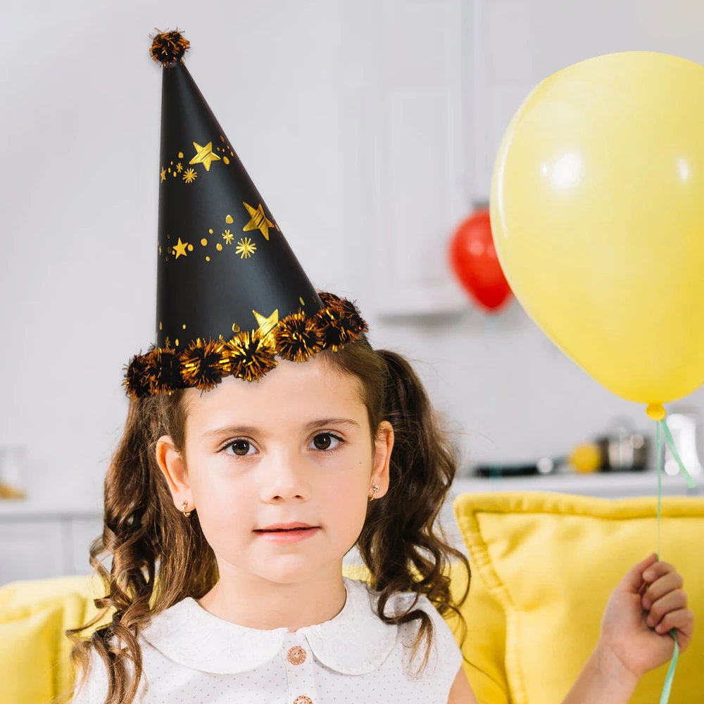Doğumgünü Parti Şapkası 24 Cm Kukuleta - Siyah