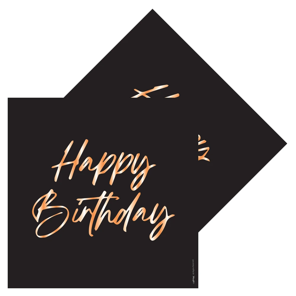 Peçete 16'lı 33x33 Siyah Luxury