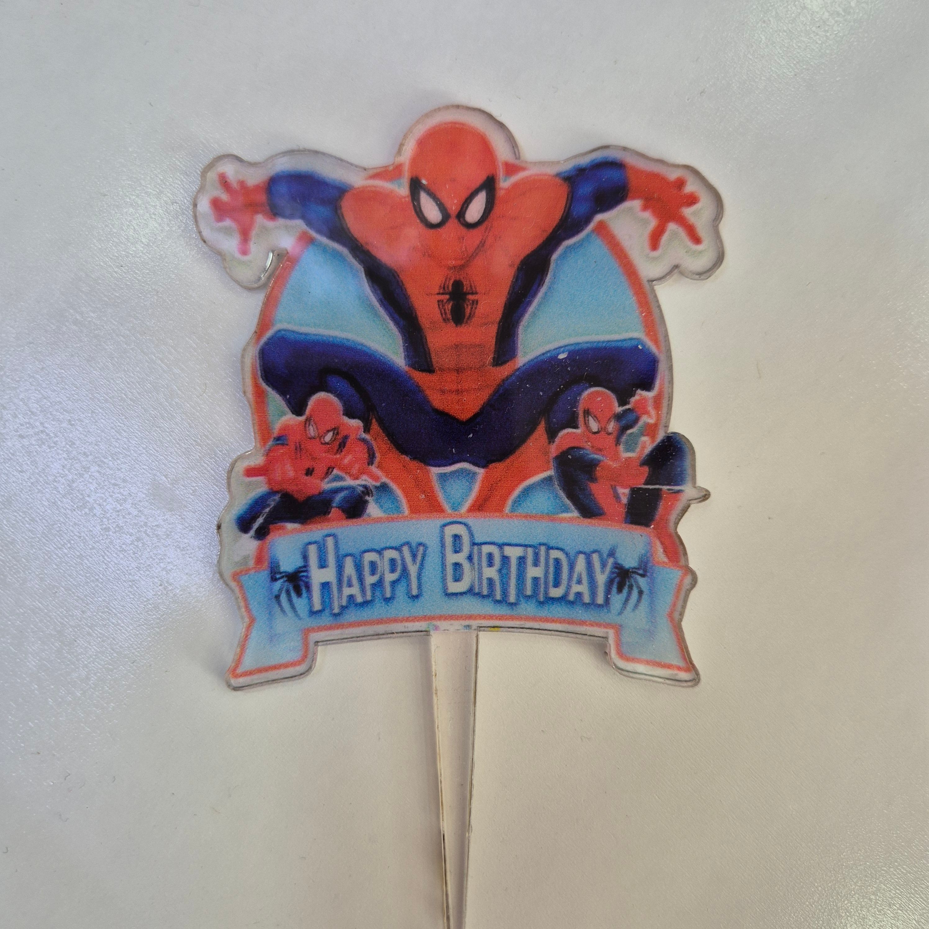 Pasta Üstü Baskılı Karakter Pleksi  - Spiderman