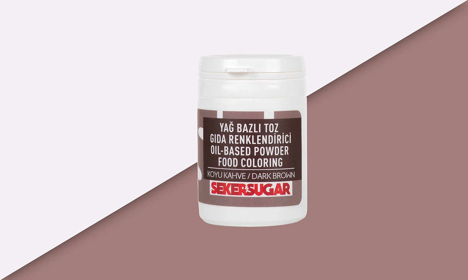 Şeker & Sugar Yağ Bazlı Toz Gıda Boyası 25 Gr - Koyu Kahverengi