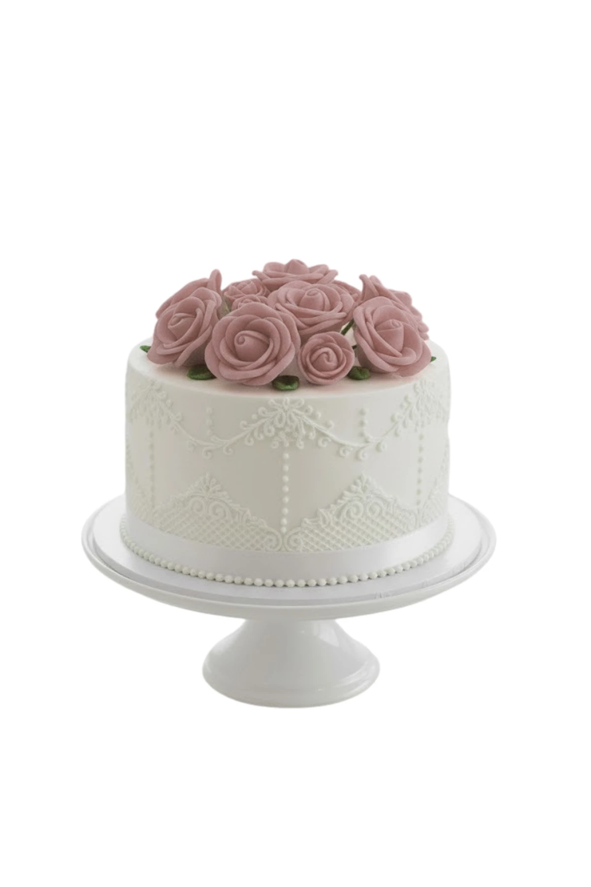 Pasta Üstü Gül Süs Seti - Açık Pembe