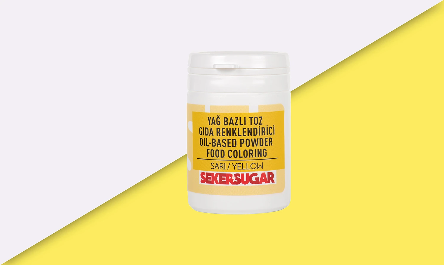 Şeker & Sugar Yağ Bazlı Toz Gıda Boyası 25 Gr - Sarı