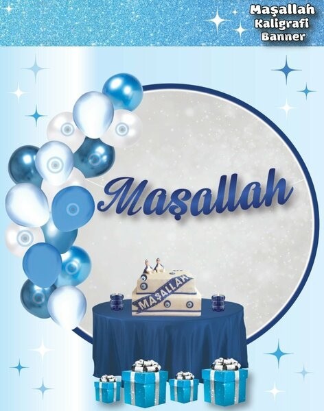 Kaligrafi Banner Yazı Maşallah