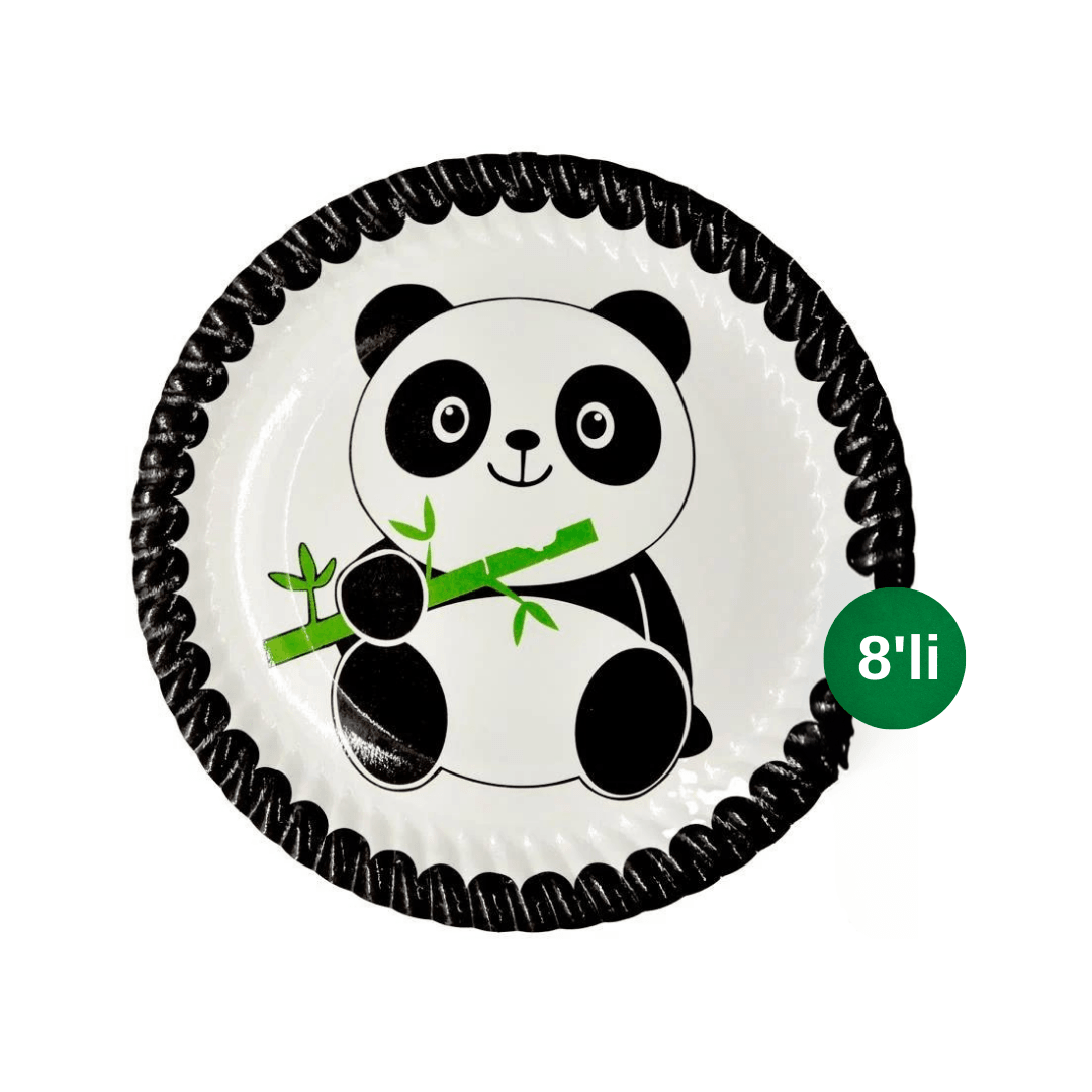 Panda Figürlü Tabak Seti 8'li