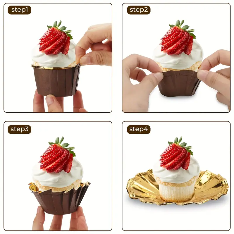 Metalik Cupcake Kapsül 50x39 50'li