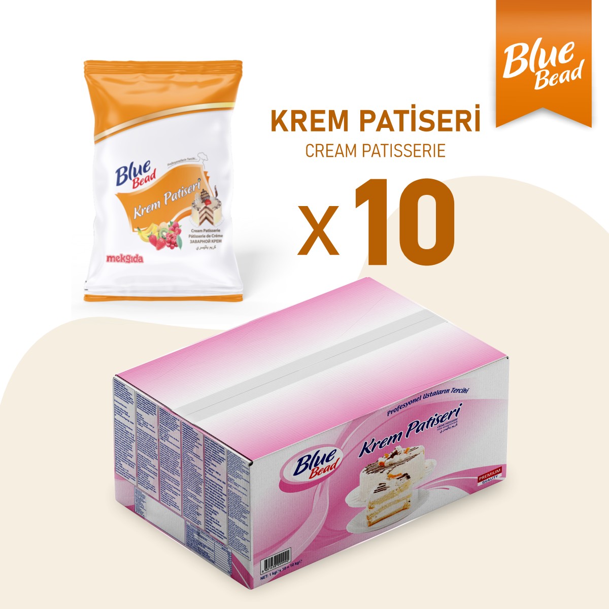 Blue Bead Toz Krem Patisseri 1 Kg x 10 =10 Kg