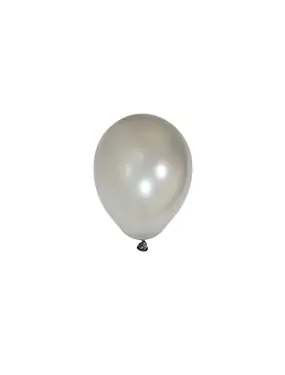 Balon Metalik Renk Küçük Boy 10'lu - Gümüş