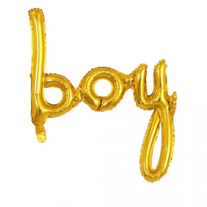 Figür Folyo Balon 100 cm Boy Yazısı Gold