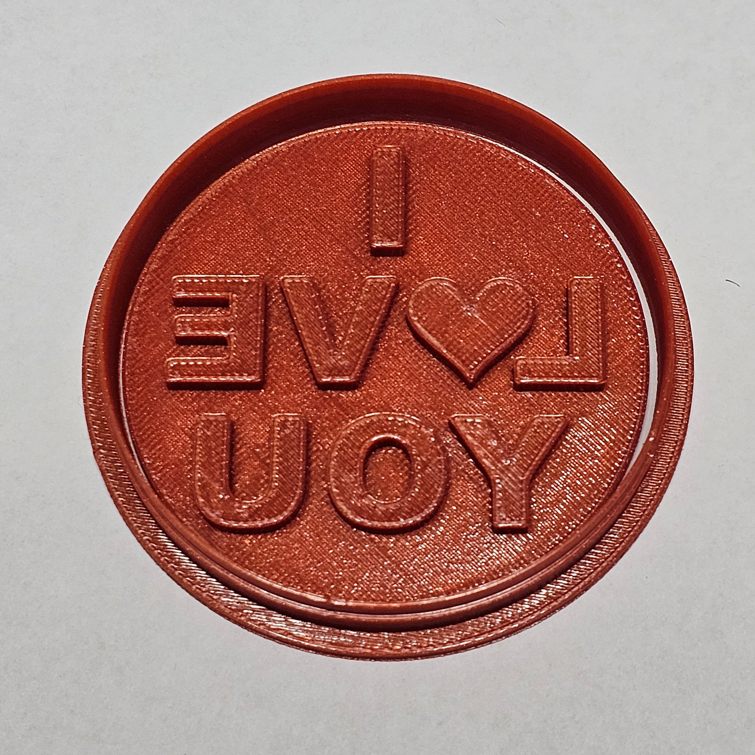 Özel Seri Kurabiye Kalıbı Yuvarlak i Love You (2 Parça)