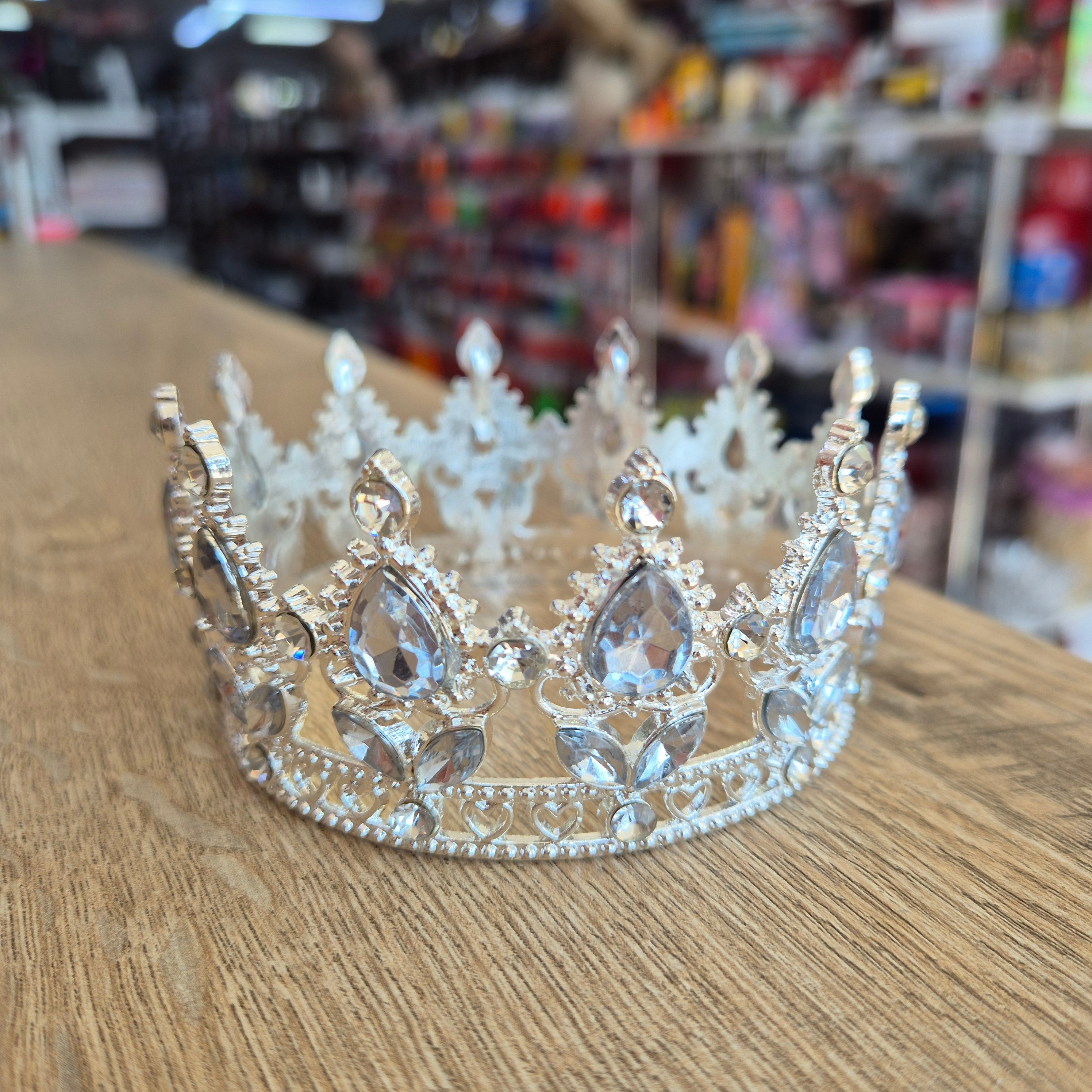 Metal Taç Orta 8.5 cm - Gümüş