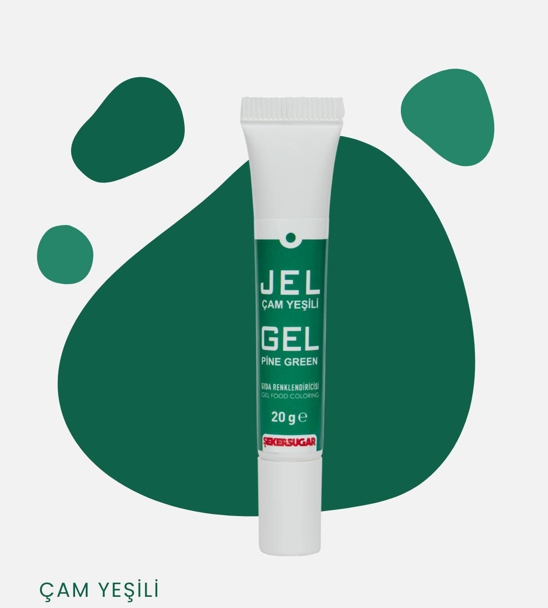 Şeker & Sugar Jel Gıda Boyası Tüp 20 Gr - Çam Yeşili