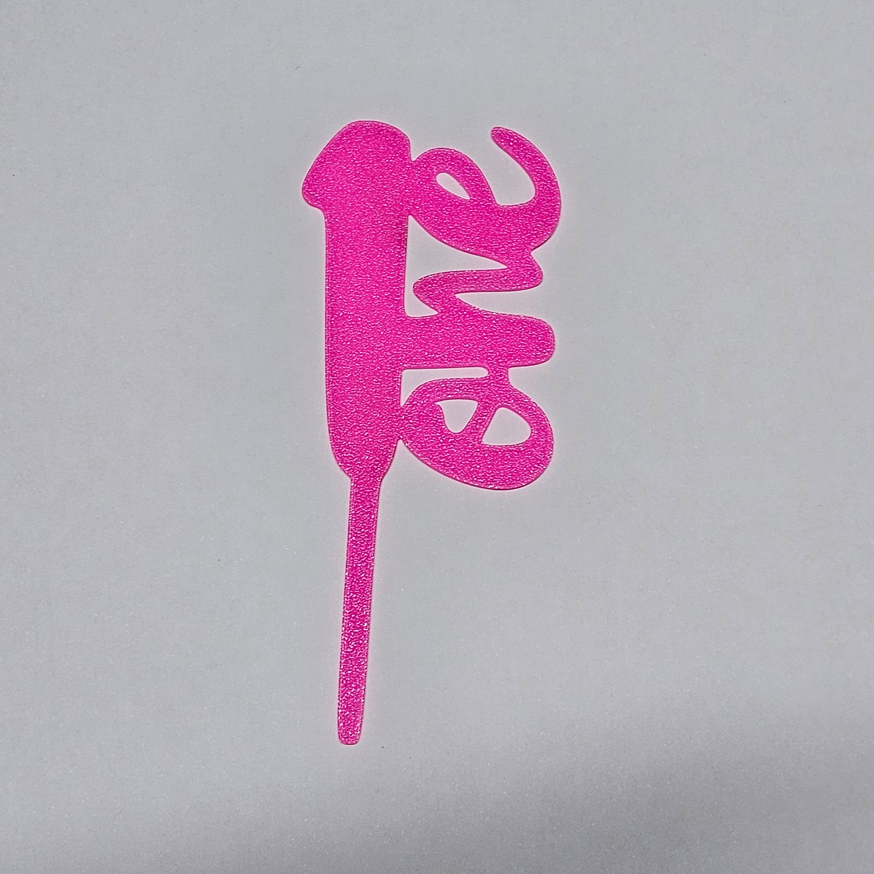 Pasta Üstü Topper Süs One 1 Rakamı - Neon Pembe