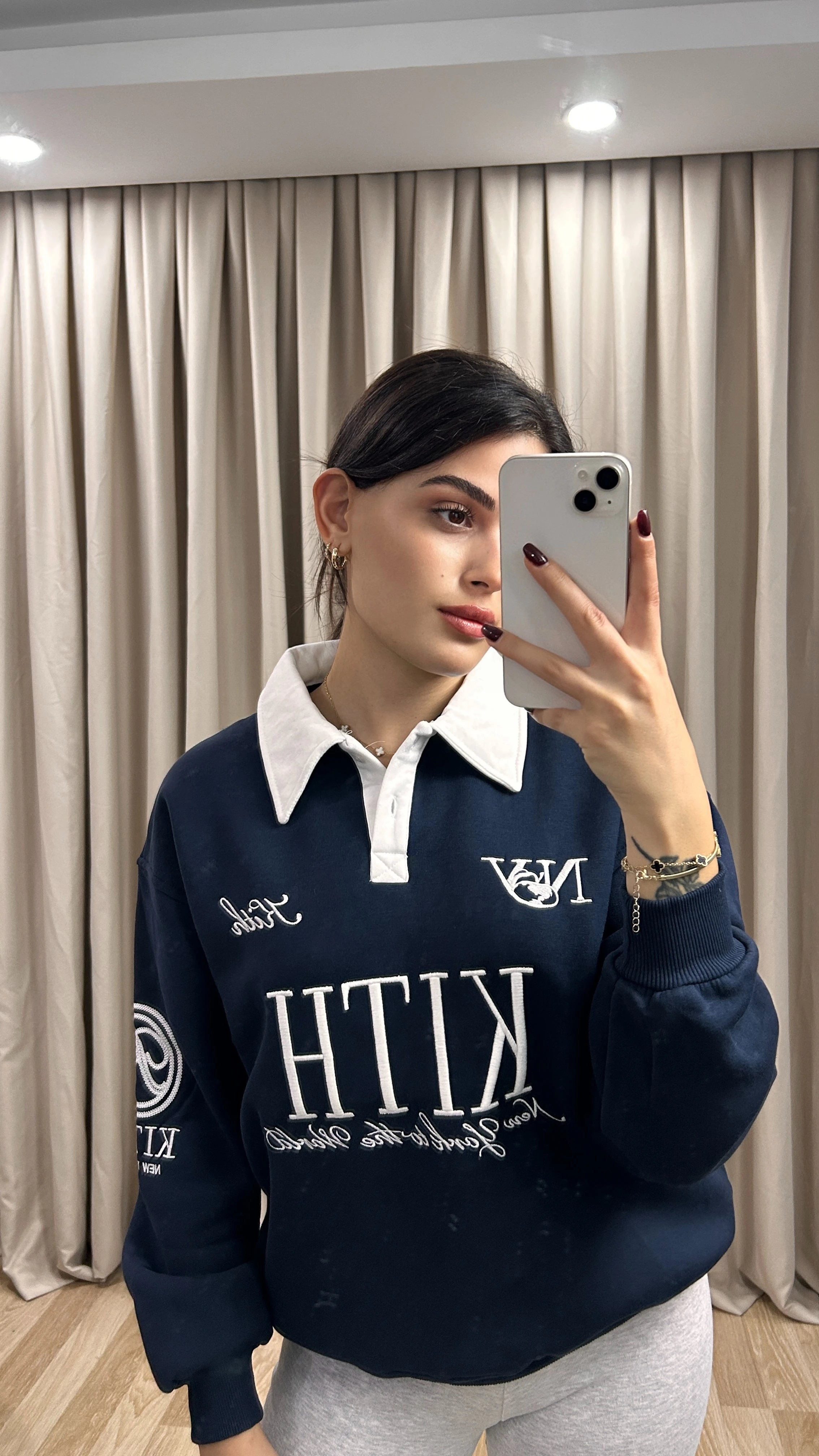 POLO YAKA SWEAT - Lacivert