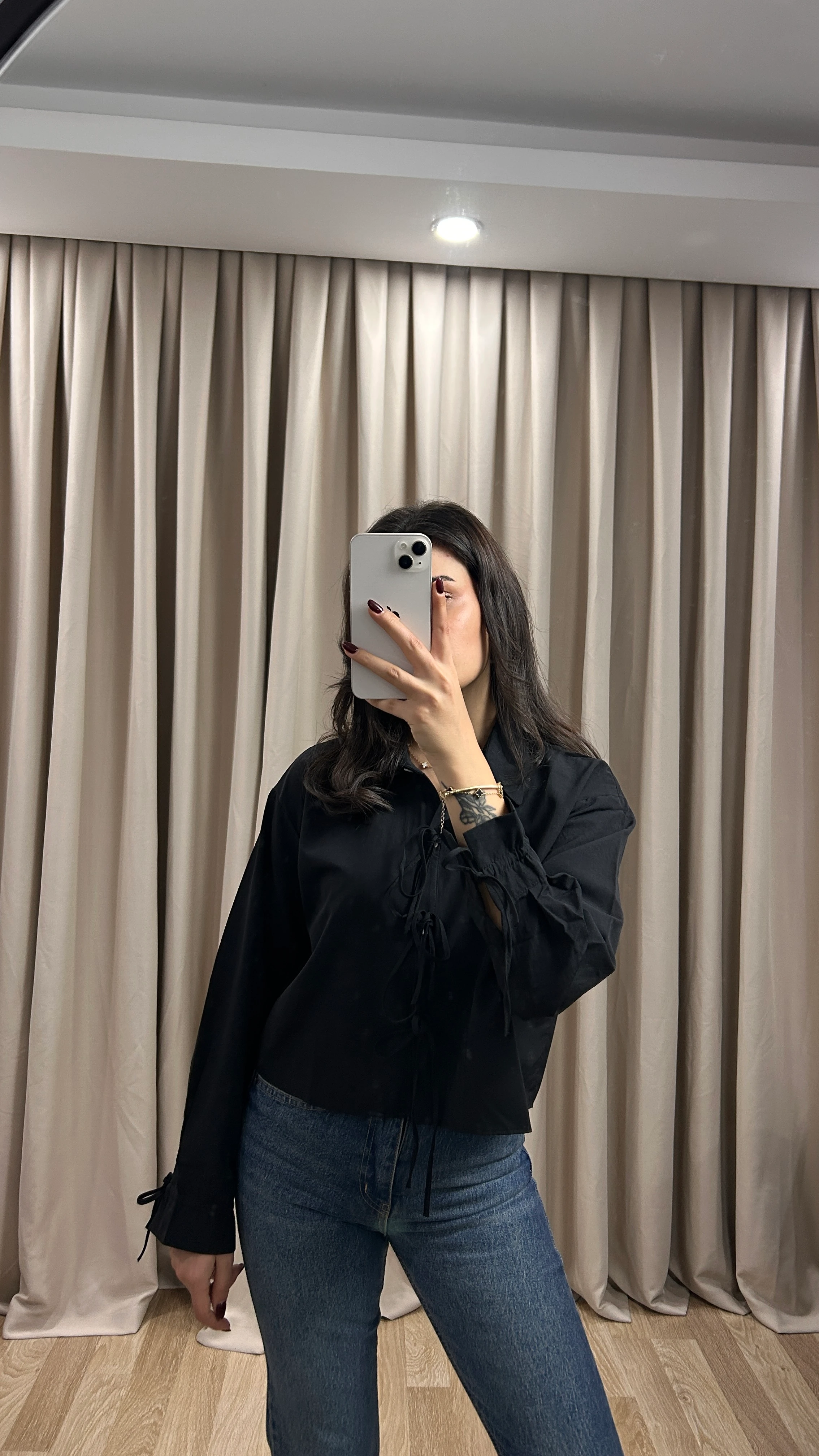 BAĞLAMA DETAYLI GÖMLEK