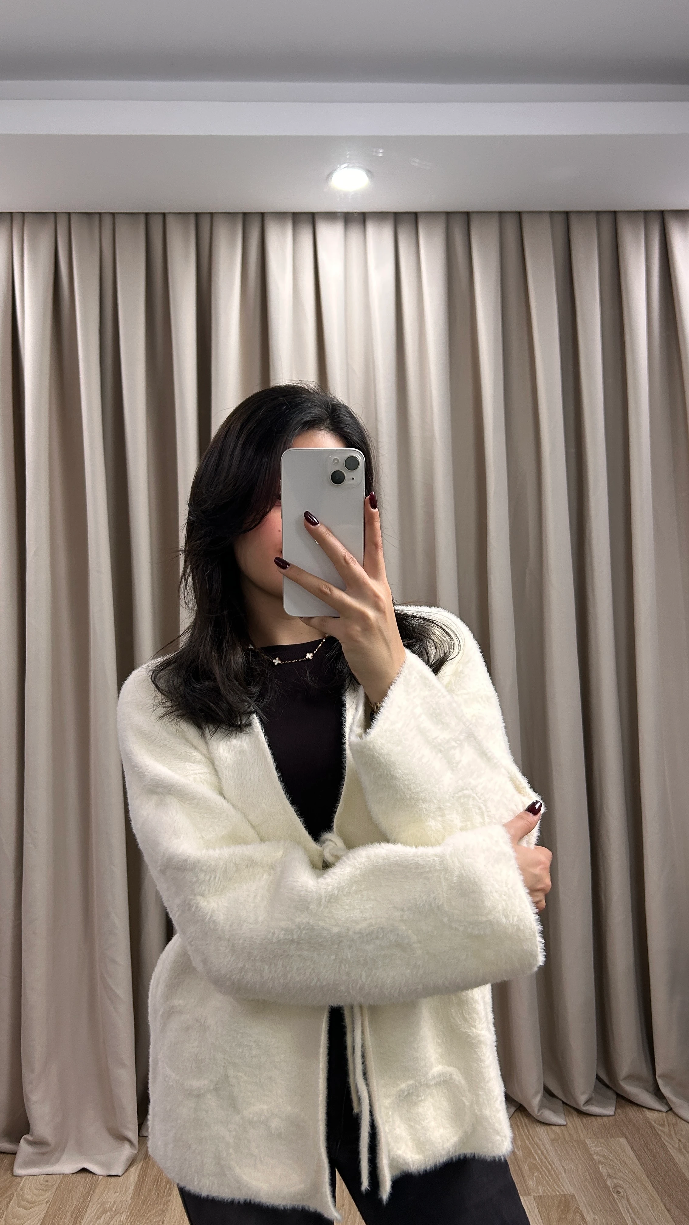 DESENLİ HIRKA - Beyaz