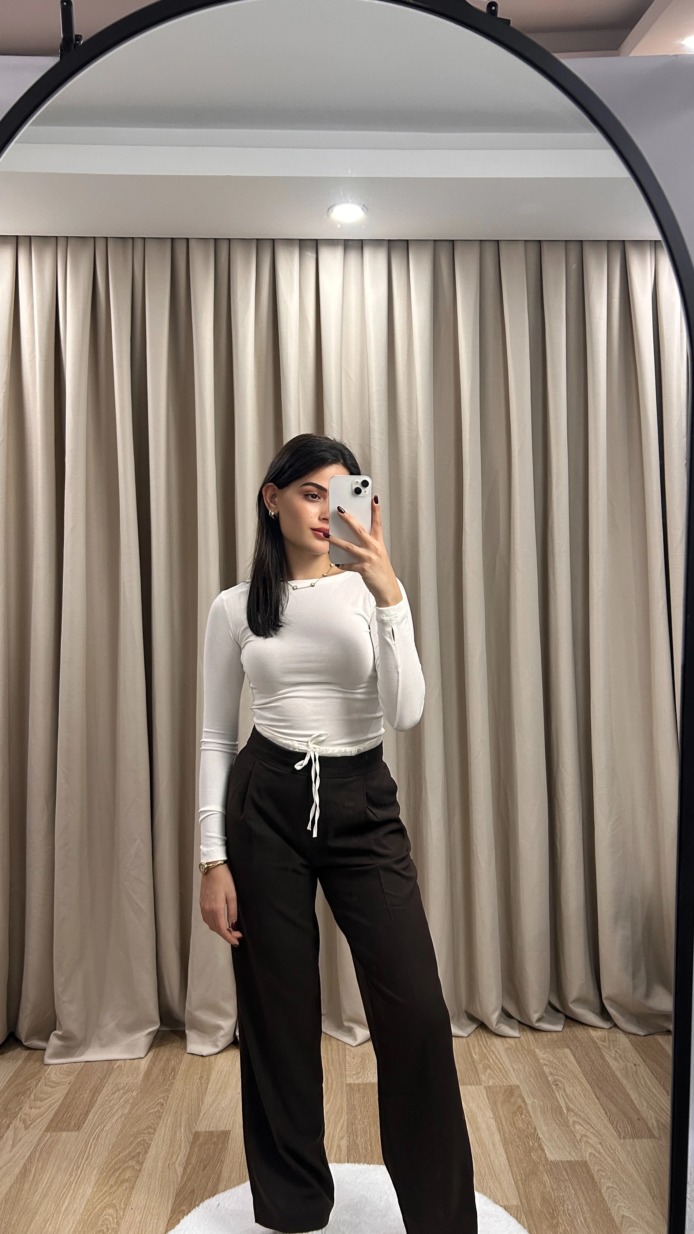 BEL DETAYLI PALAZZO PANTOLON - Kahverengi