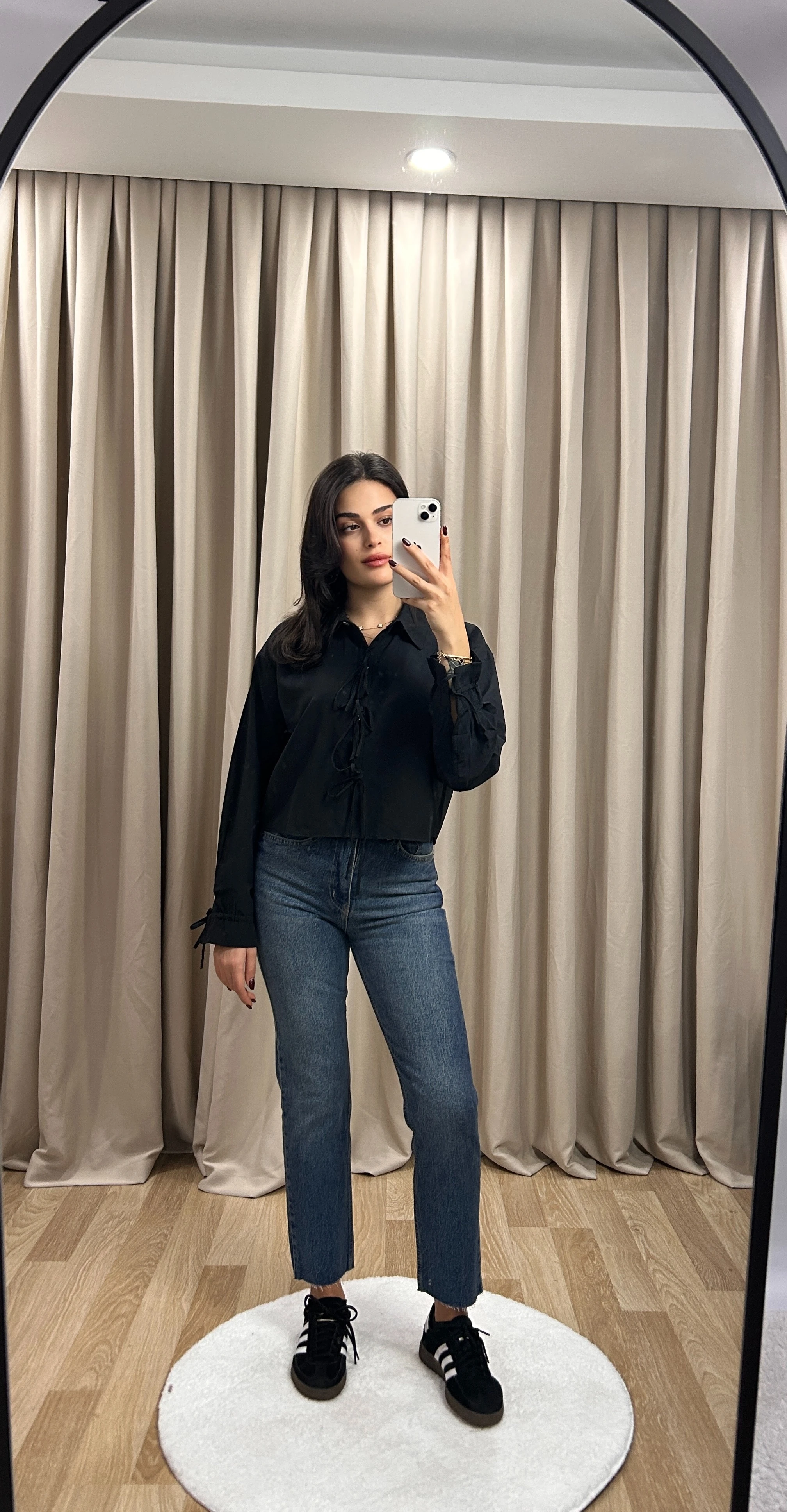 BOY FİT KESİK PAÇA JEAN - Mavi