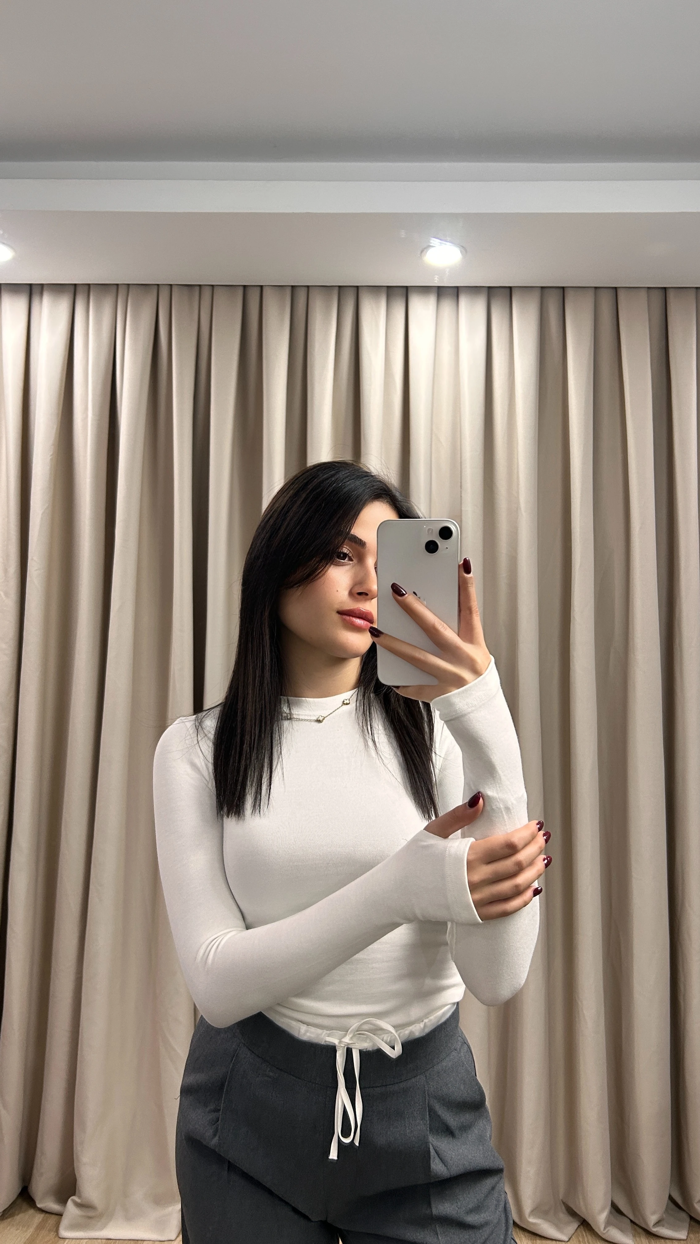 BİSİKLET YAKA BASIC - Beyaz