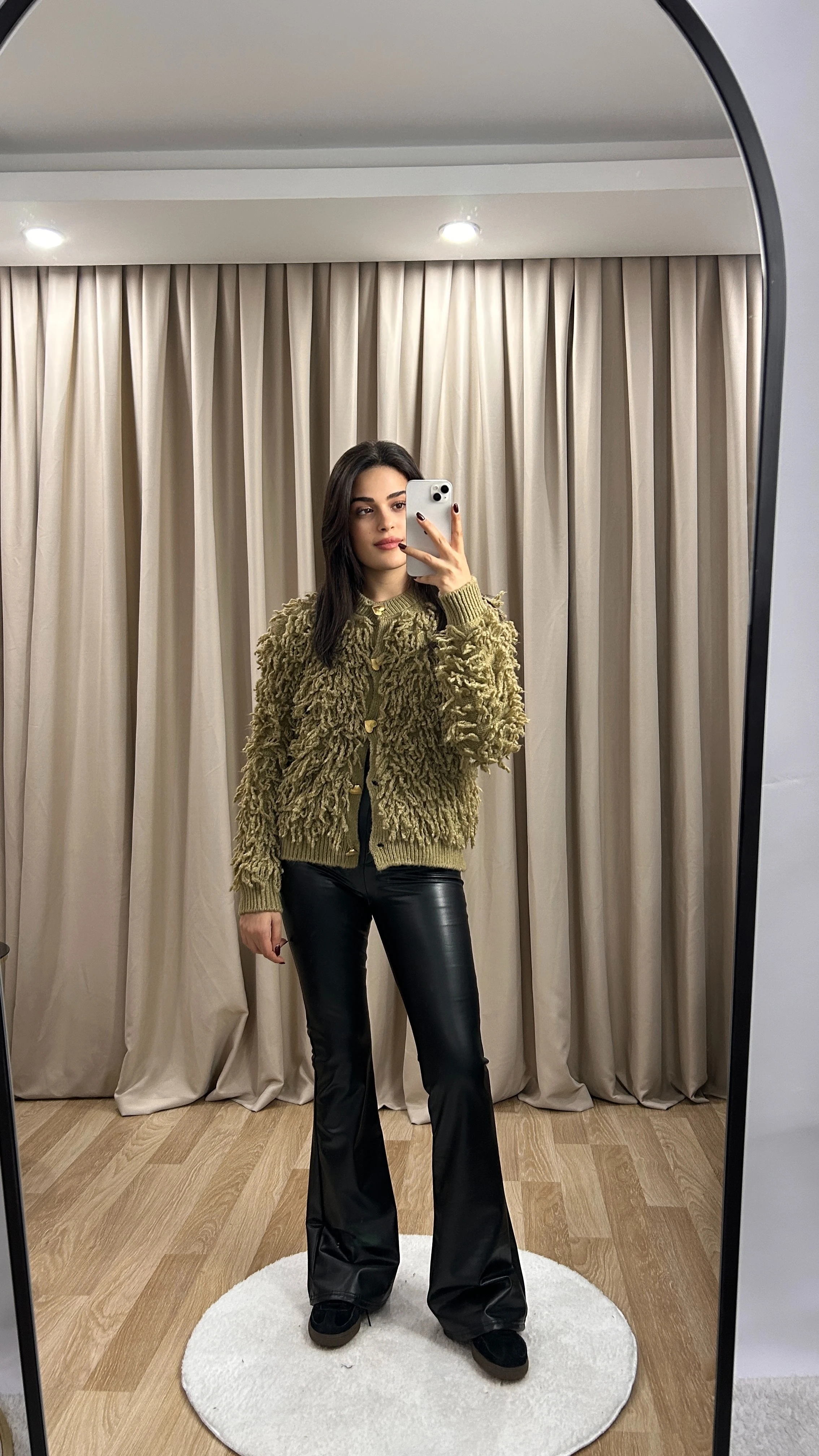 DERİ PANTALON - Siyah