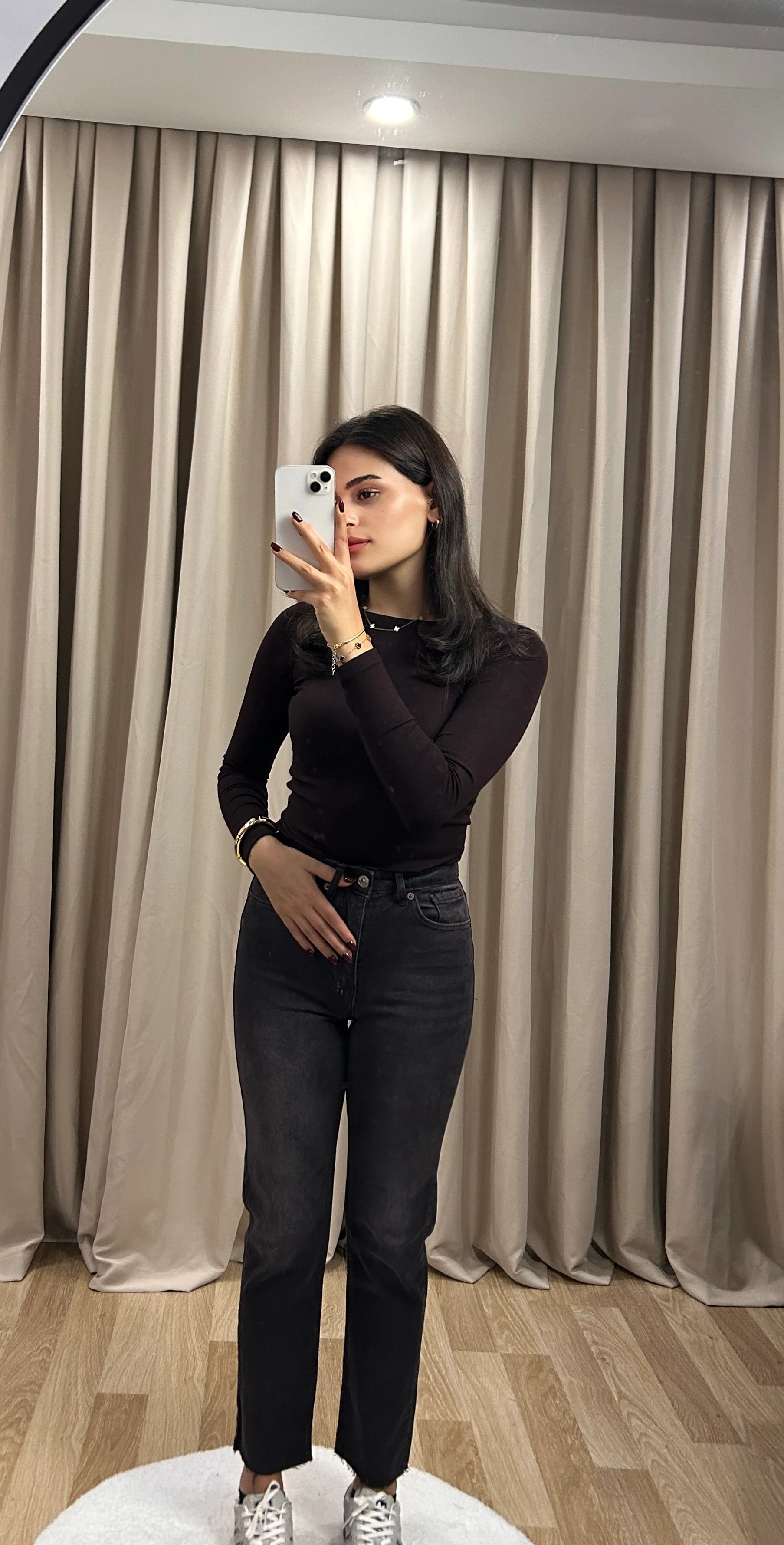 ACI KAHVE KESİK PAÇA JEAN