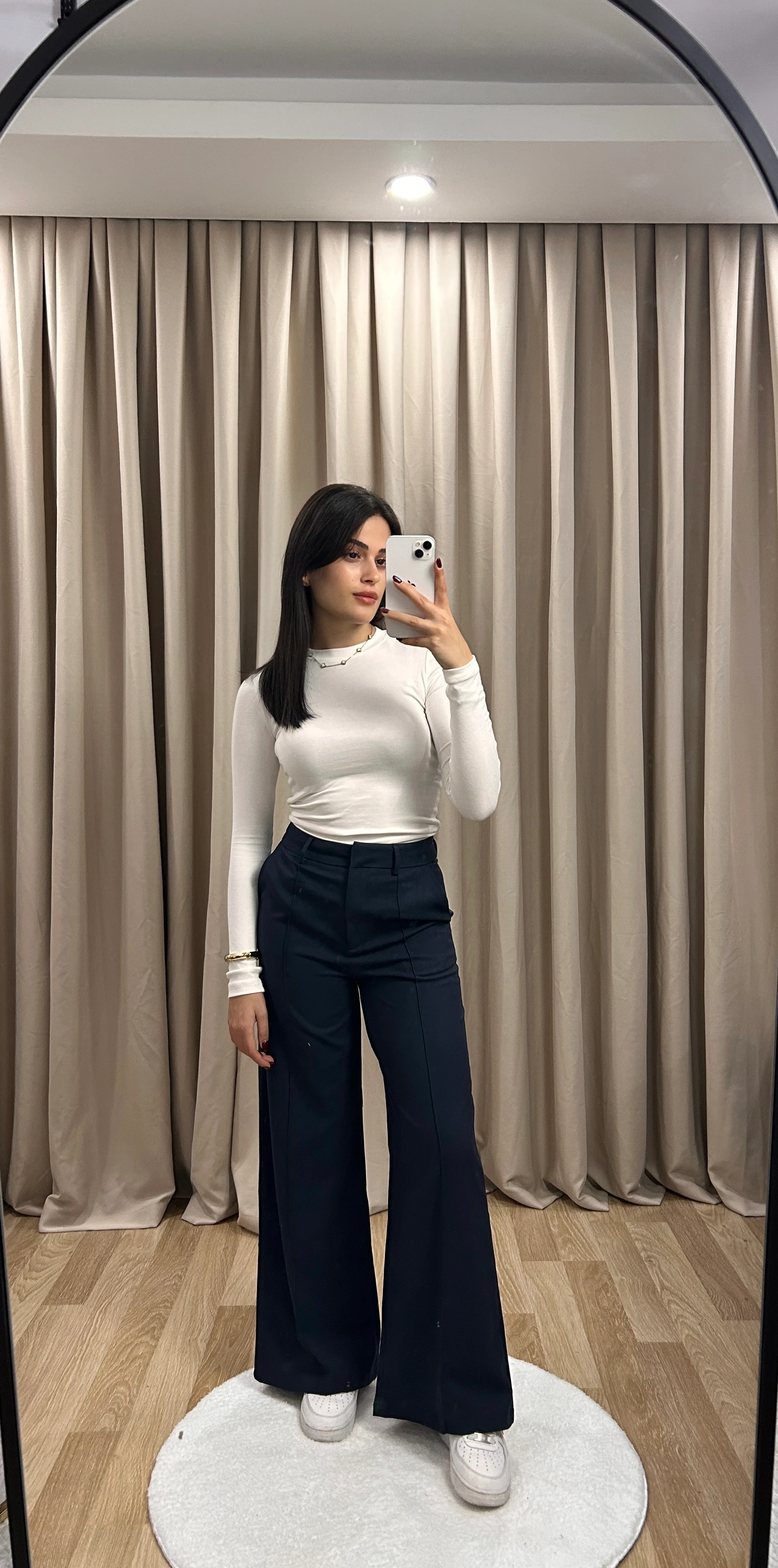 BOL PAÇA KUMAŞ PANTOLON - Lacivert