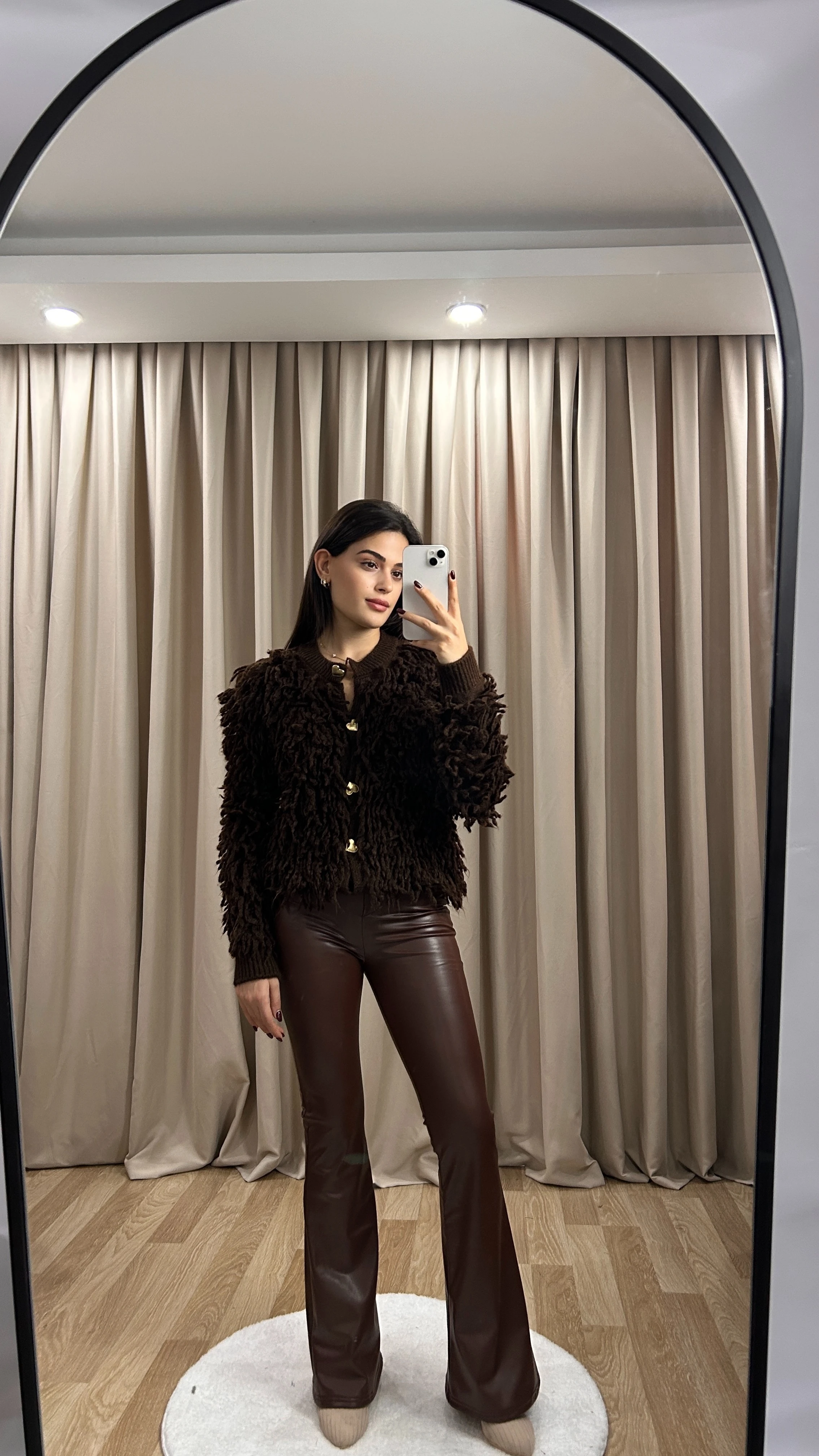 DERİ PANTALON - Kahverengi