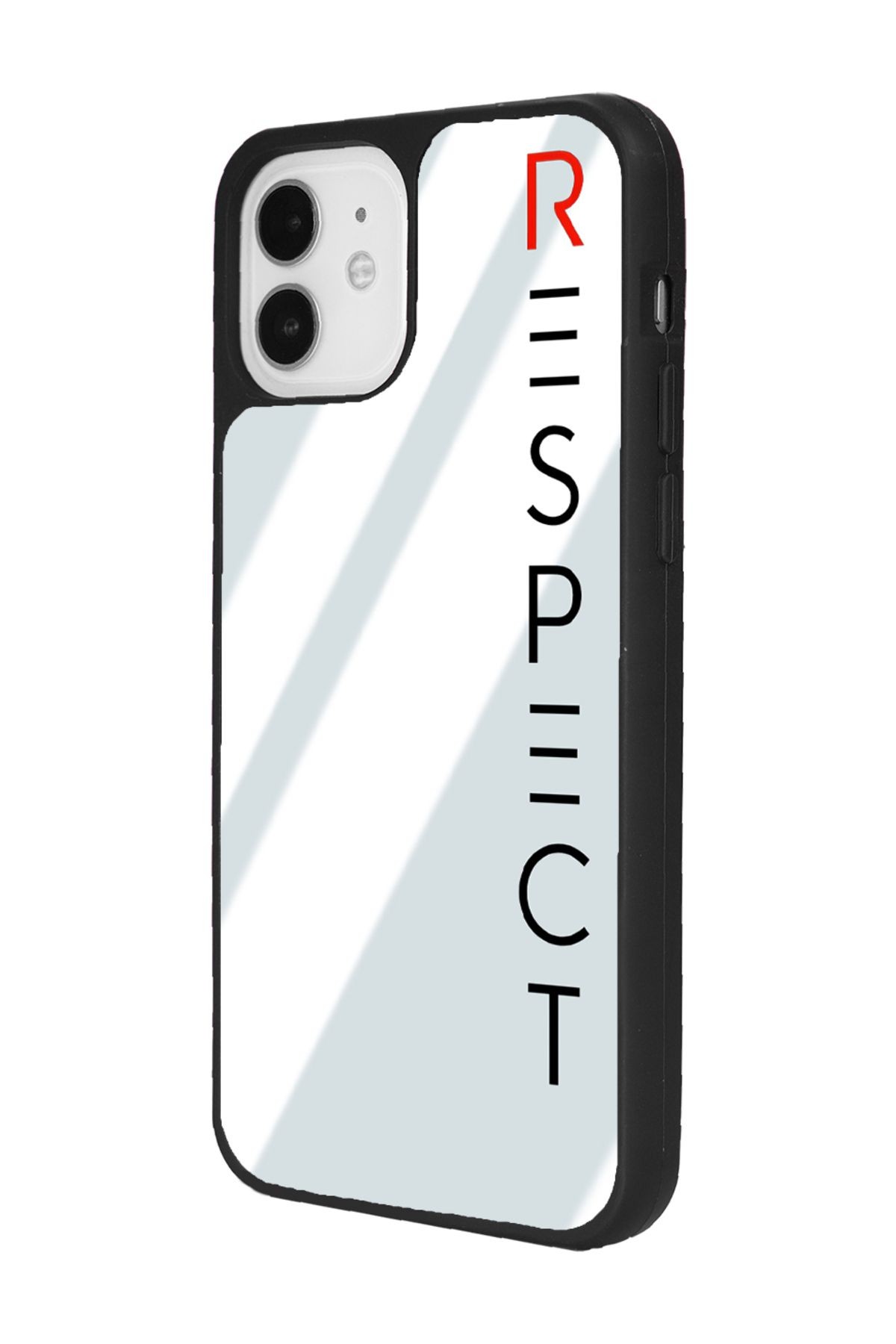 iPhone 11 Respect Tasarımlı Aynalı Glossy Telefon Kılıfı