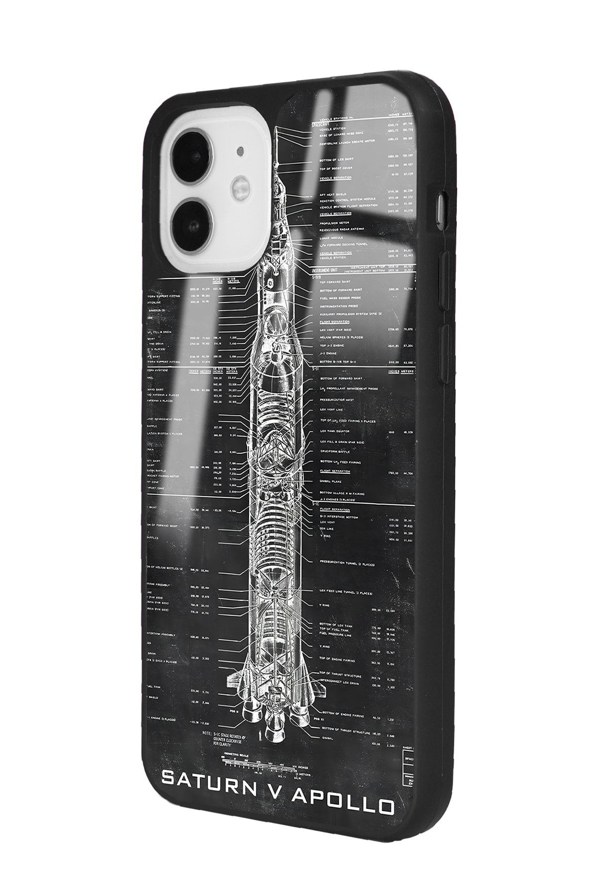 iPhone 11 Apollo Plan Tasarımlı Glossy Telefon Kılıfı