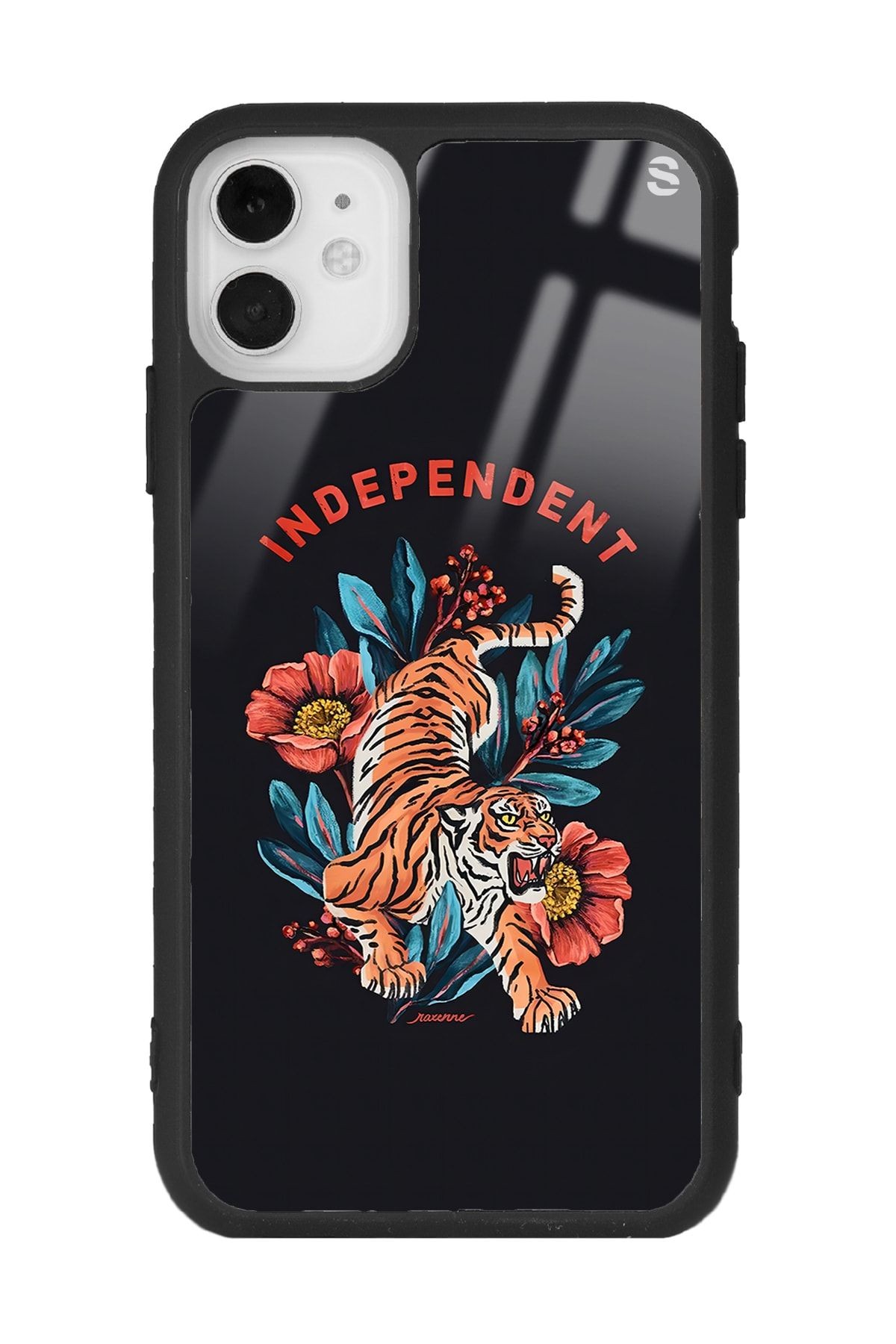 iPhone 11 Bağımsız Kaplan Tasarımlı Glossy Telefon Kılıfı