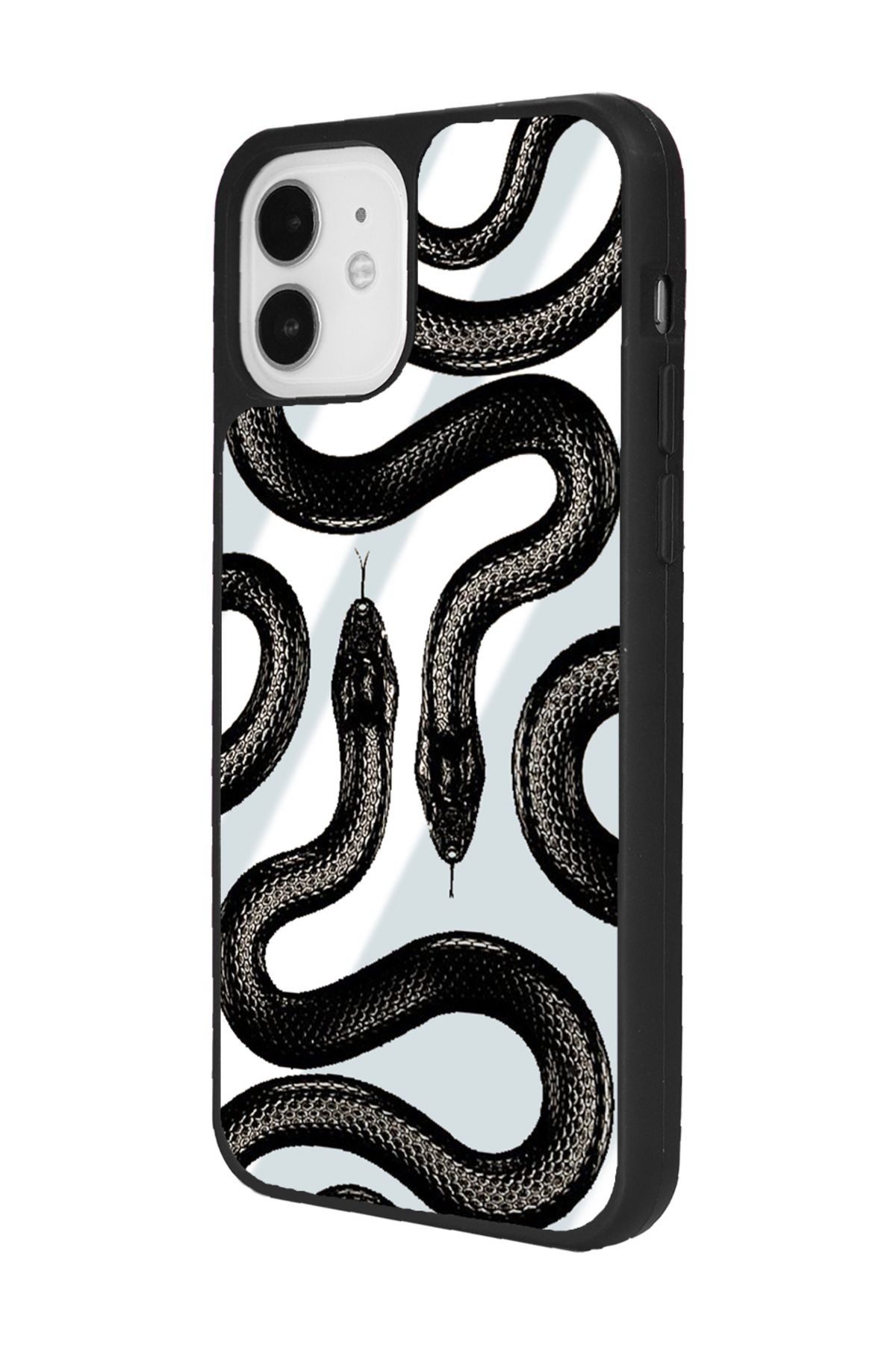 iPhone 11 Snake Tasarımlı Aynalı Glossy Telefon Kılıfı