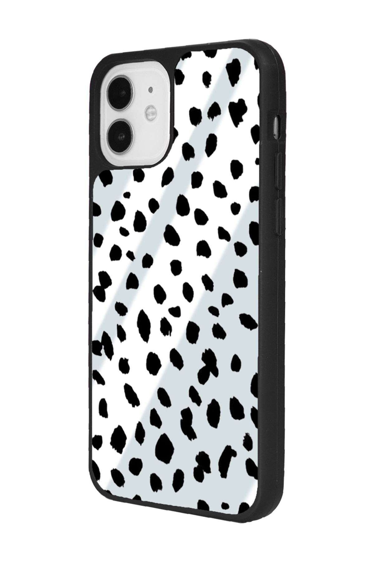 iPhone 11 Noktalama Tasarımlı Aynalı Glossy Telefon Kılıfı