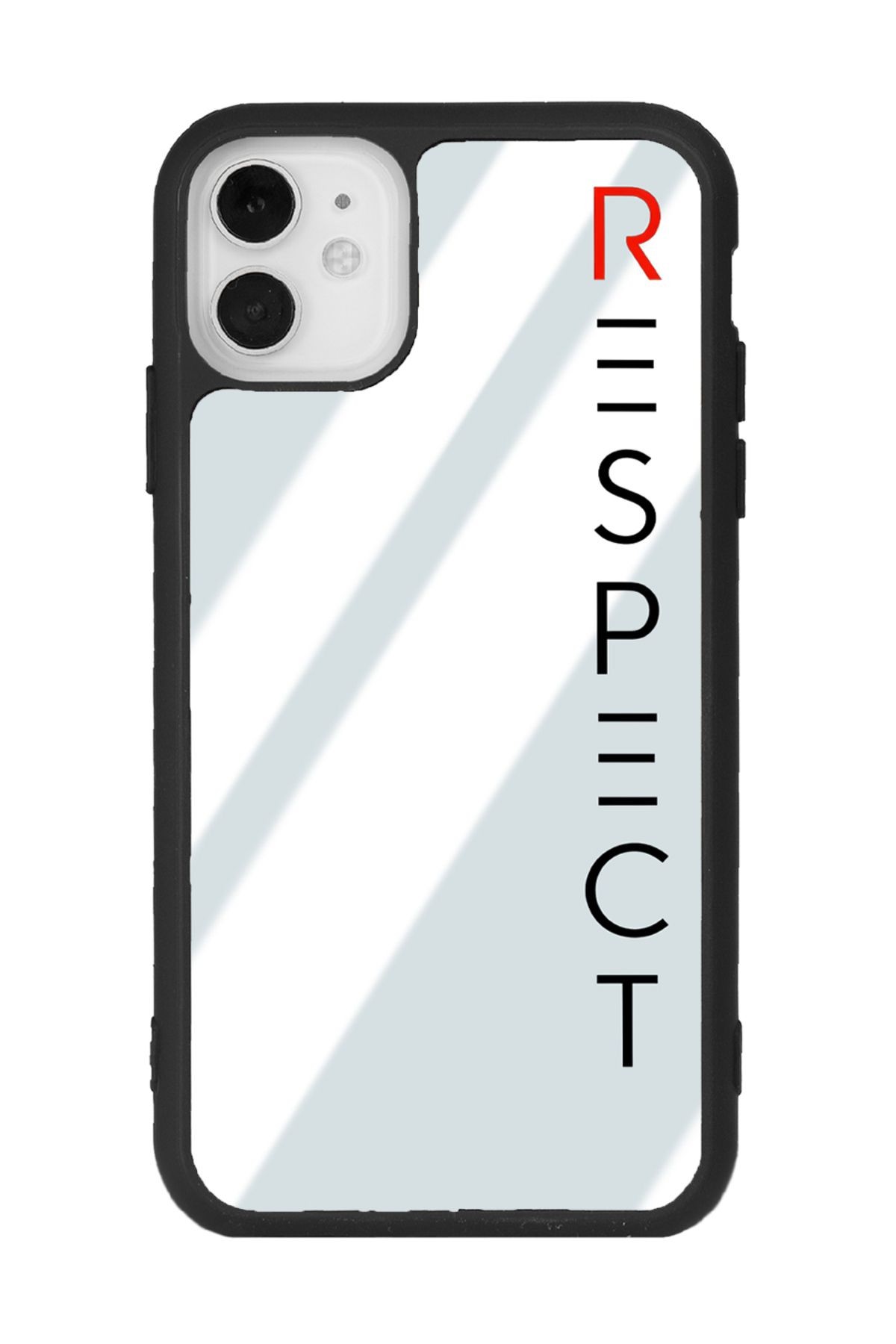 iPhone 11 Respect Tasarımlı Aynalı Glossy Telefon Kılıfı