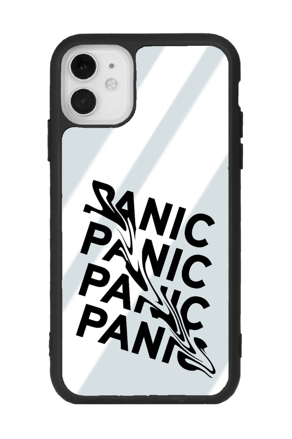 iPhone 11 Panic Tasarımlı Aynalı Glossy Telefon Kılıfı
