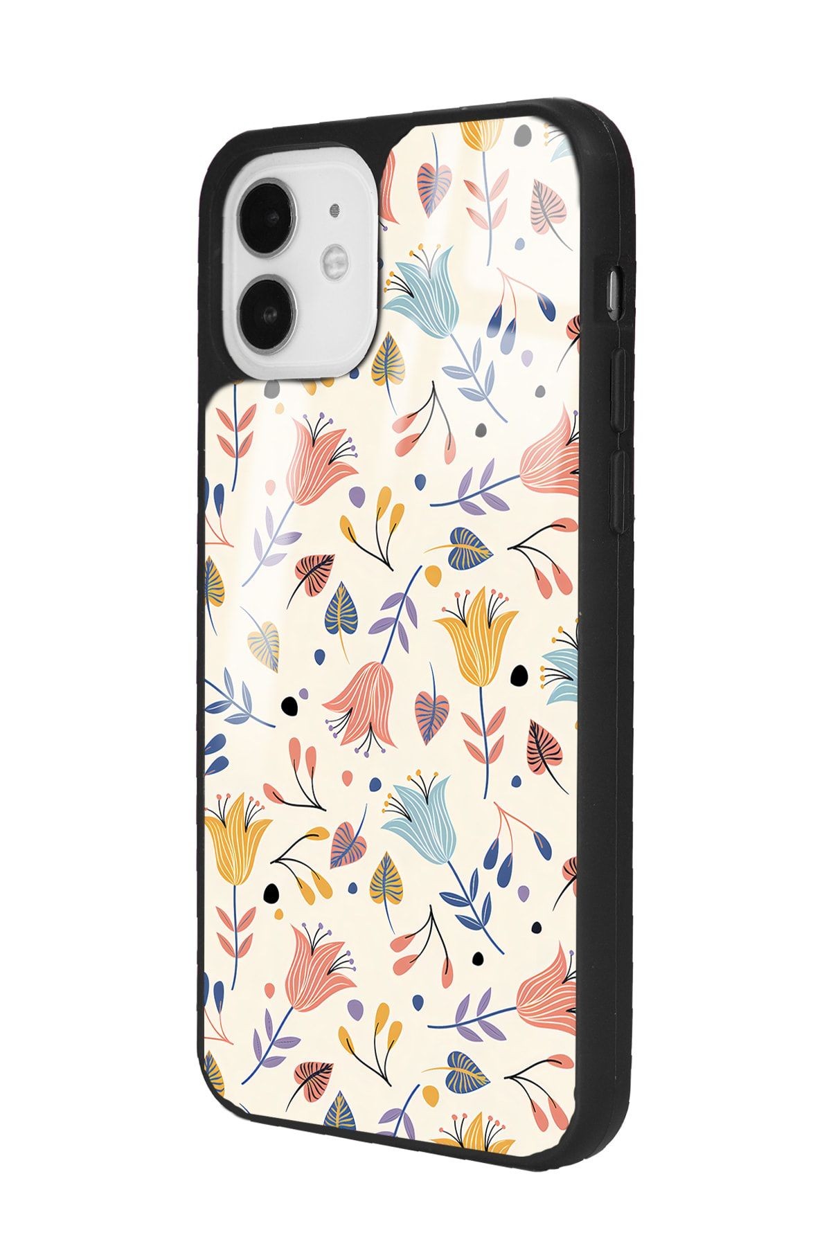 iPhone 11 Beyaz Bindanlı Tasarımlı Glossy Telefon Kılıfı