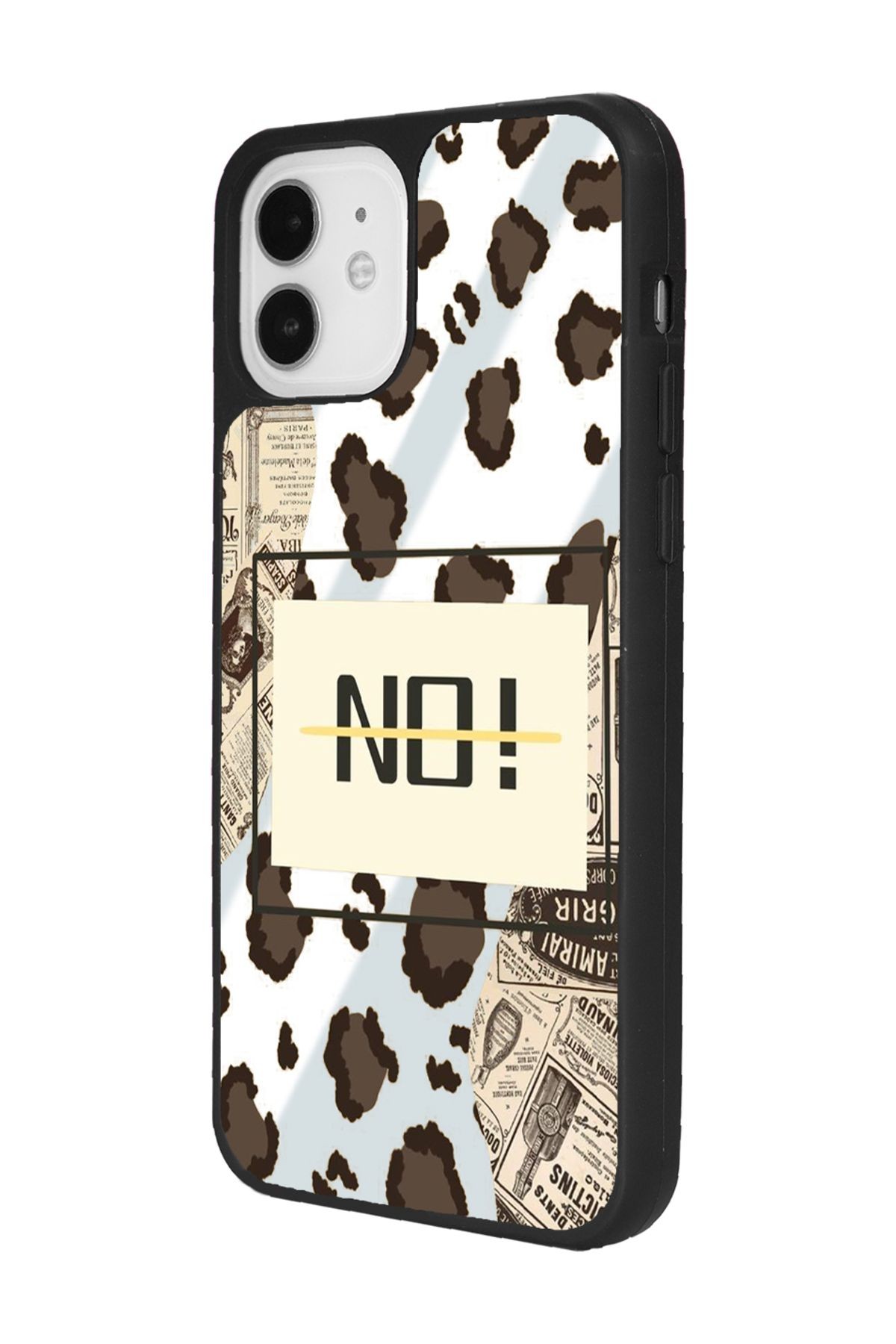 iPhone 11 NO Leopard Tasarımlı Aynalı Glossy Telefon Kılıfı