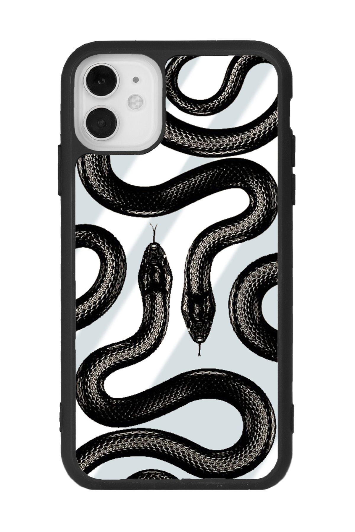 iPhone 11 Snake Tasarımlı Aynalı Glossy Telefon Kılıfı
