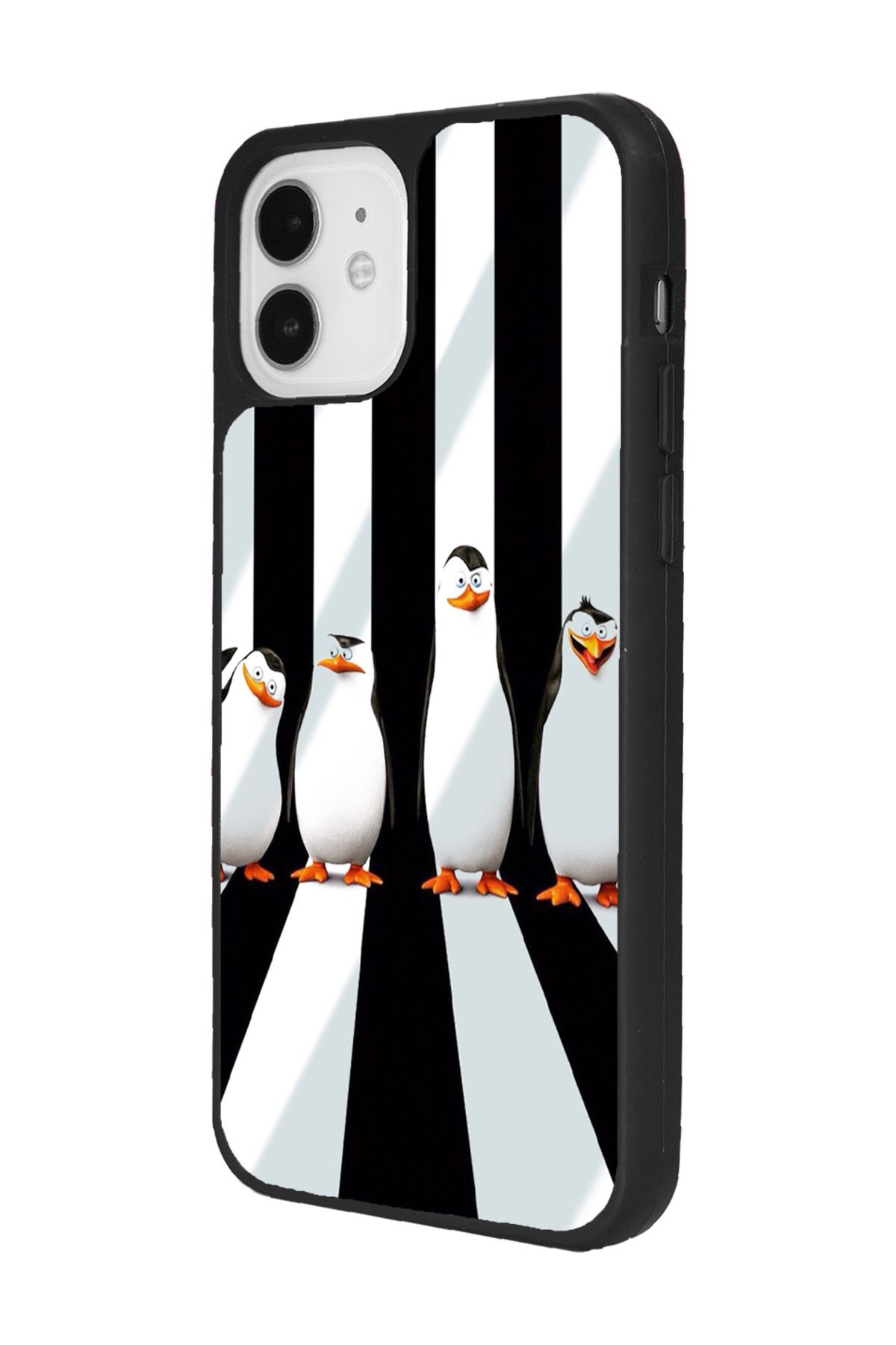 iPhone 11 Penguen Tasarımlı Aynalı Glossy Telefon Kılıfı