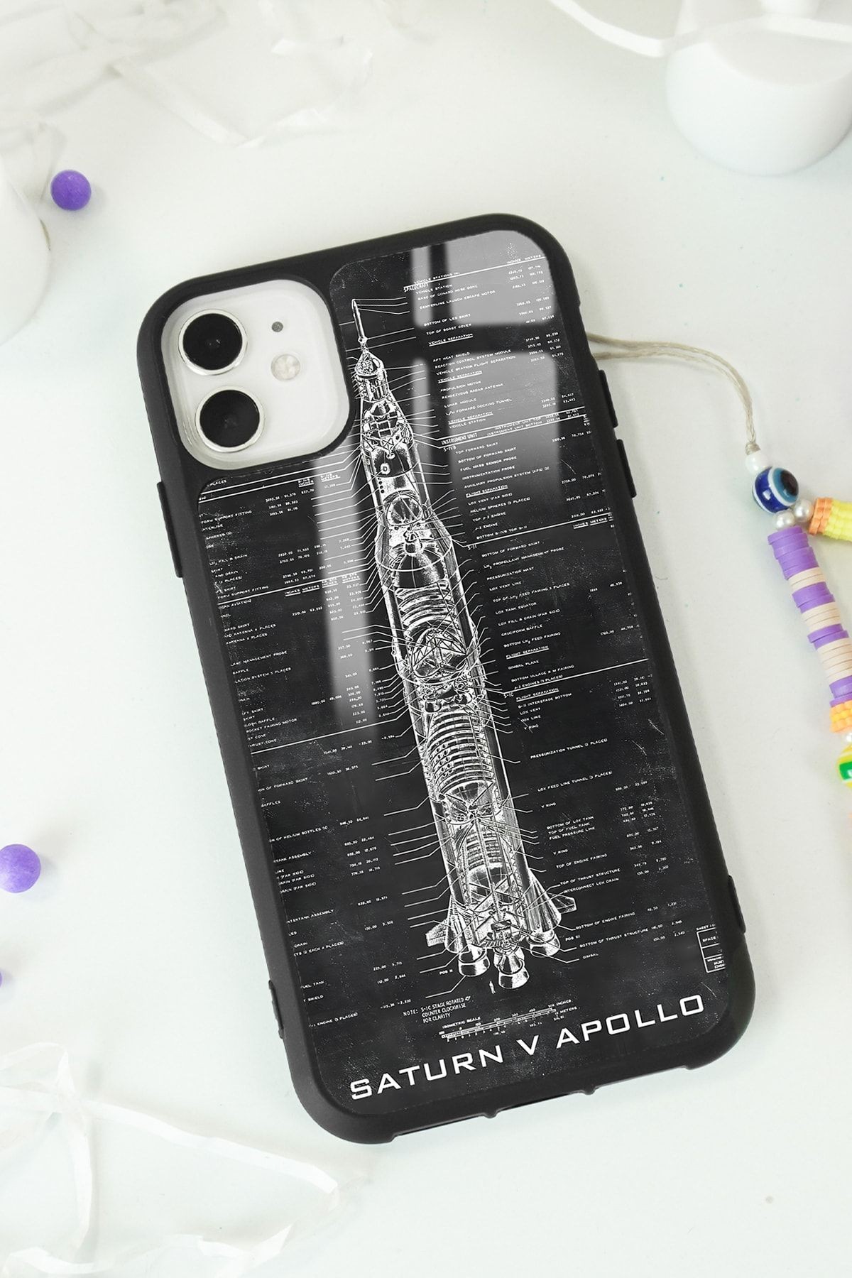 iPhone 11 Apollo Plan Tasarımlı Glossy Telefon Kılıfı