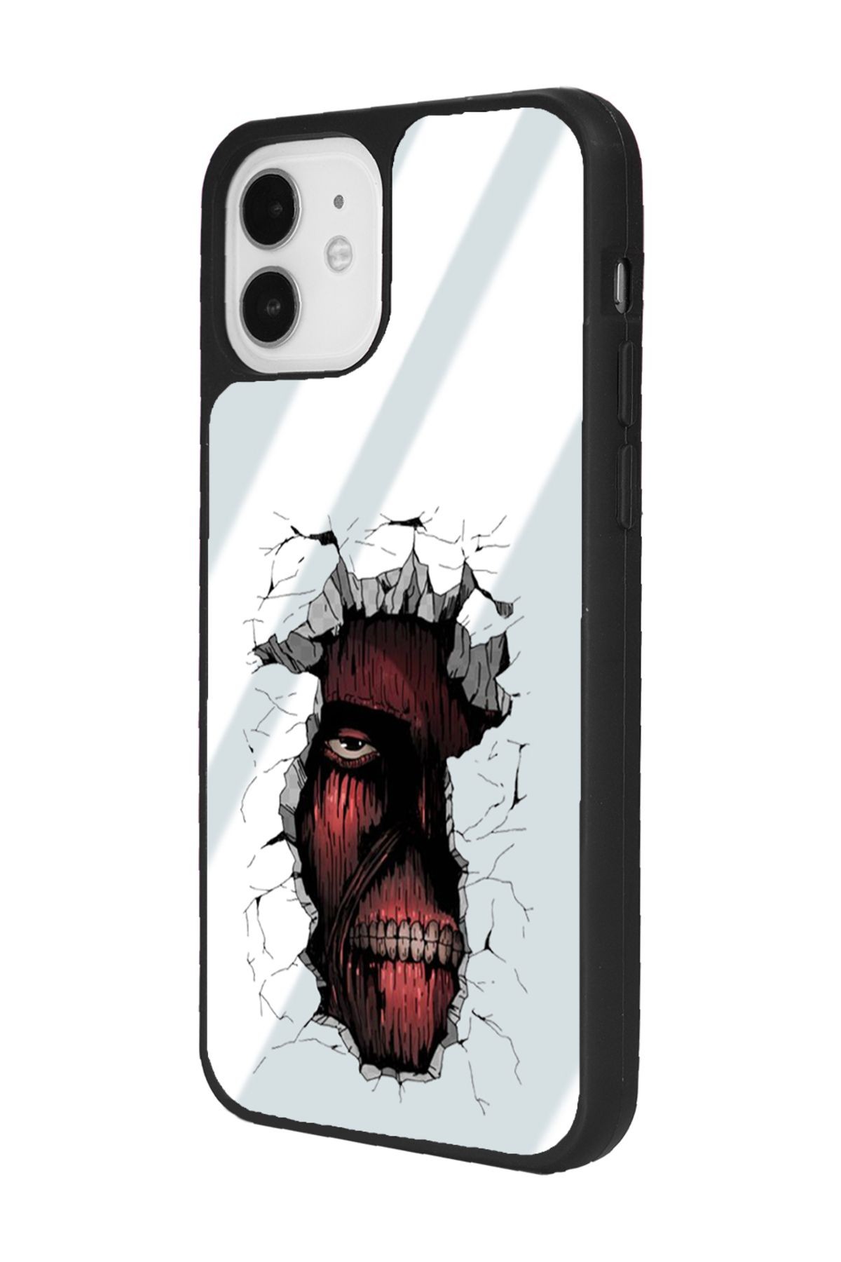 iPhone 11 Red Skull Tasarımlı Aynalı Glossy Telefon Kılıfı