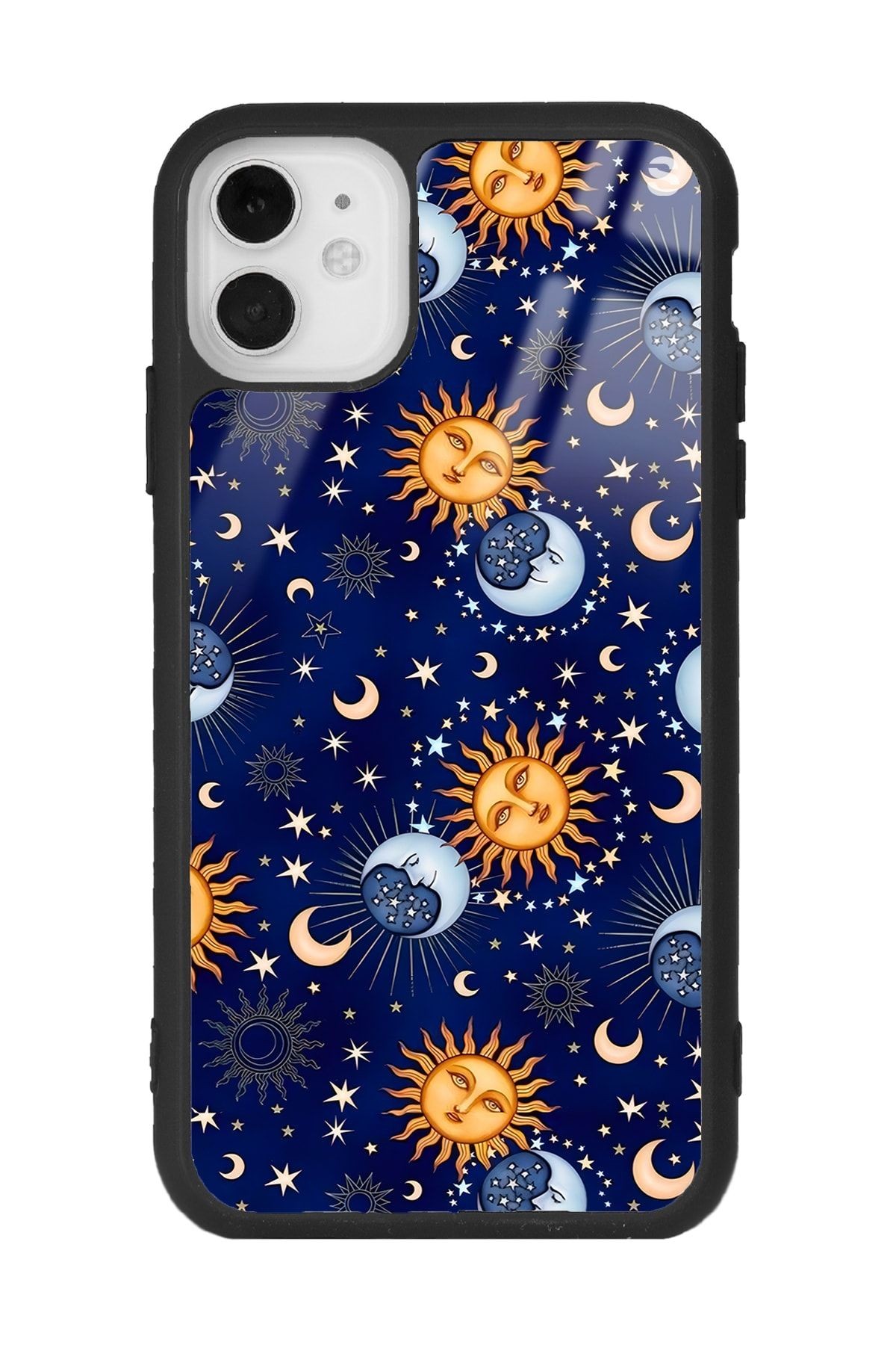 iPhone 11 Ay Güneş Pijama Tasarımlı Glossy Telefon Kılıfı
