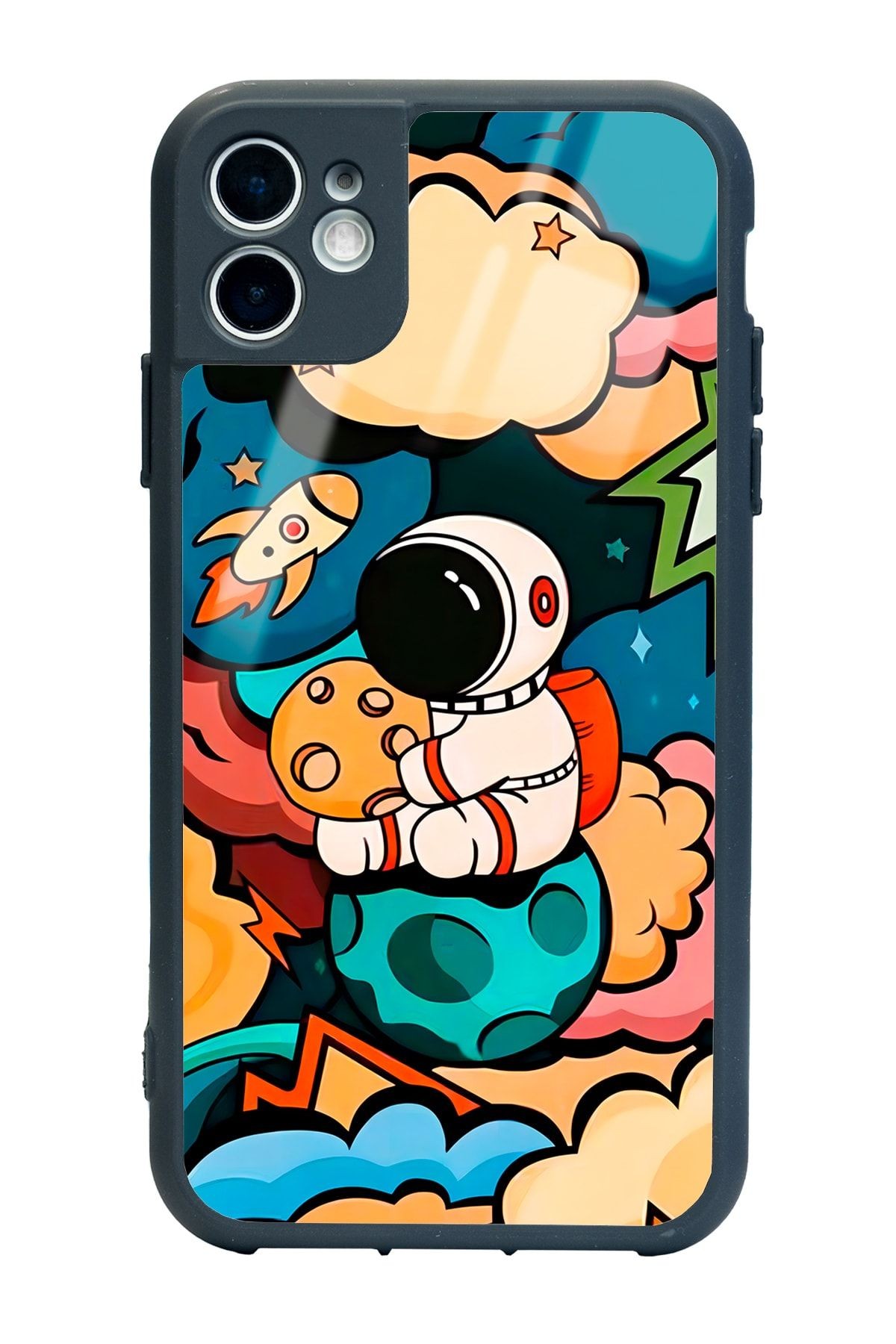 iPhone 11 Baby Astronaut Tasarımlı Glossy Telefon Kılıfı