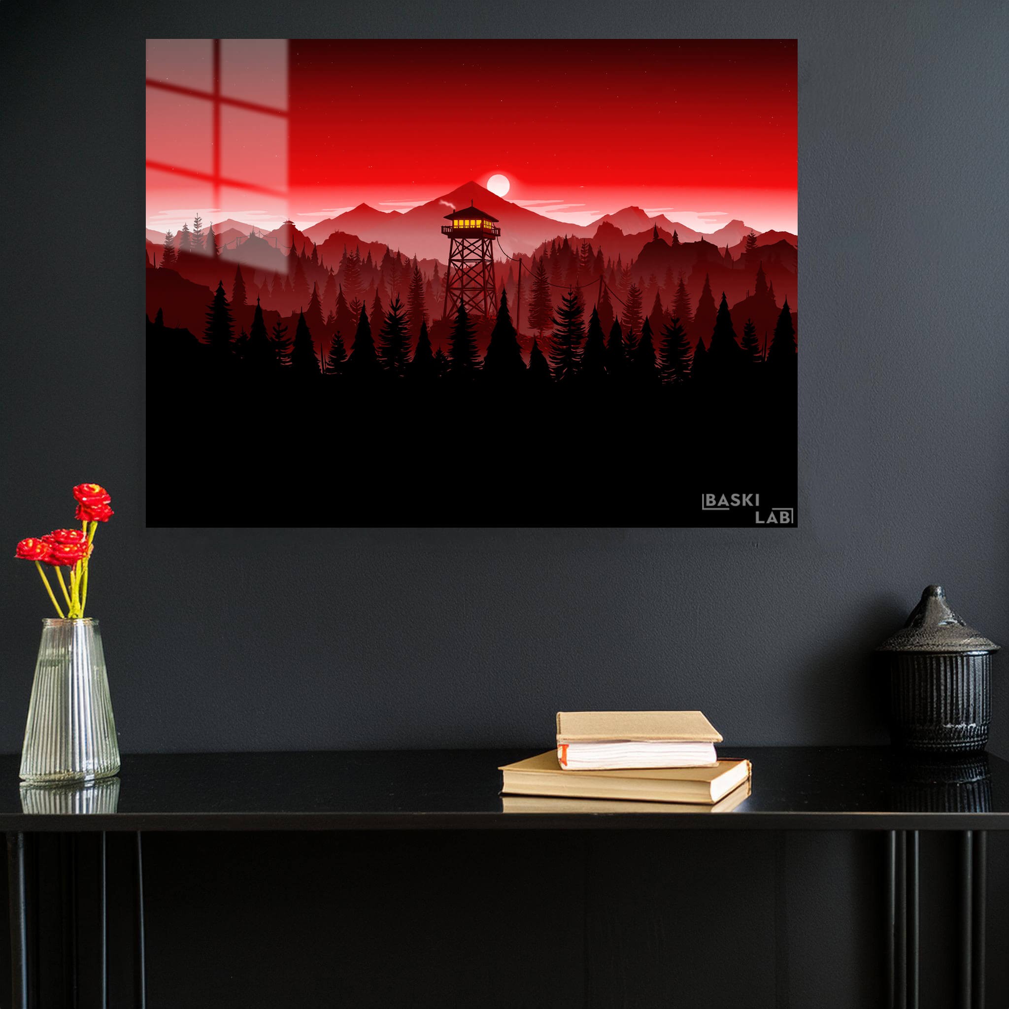 Firewatch Red Sky Metal Poster 84