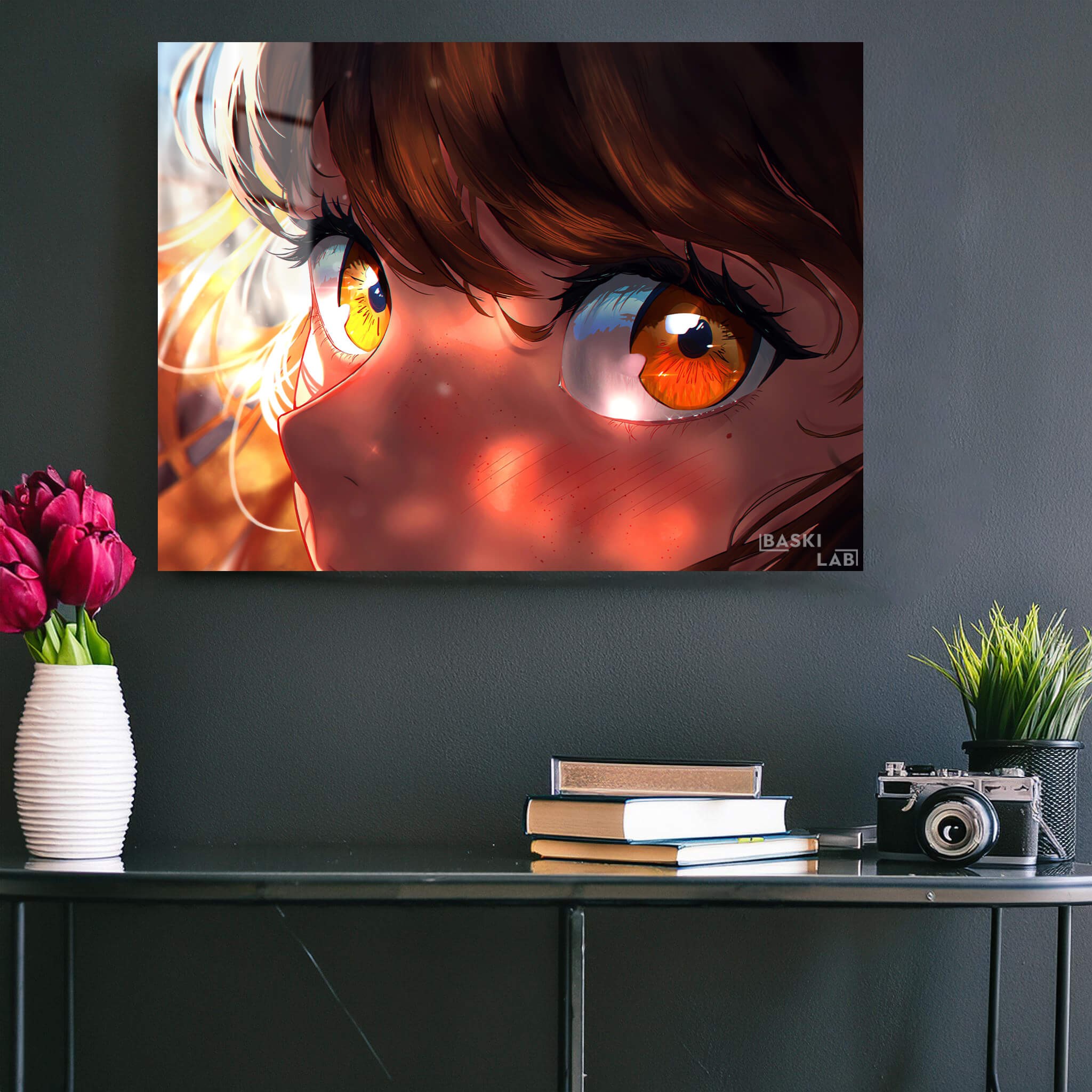 Anime Girl Eyes Metal Poster 41