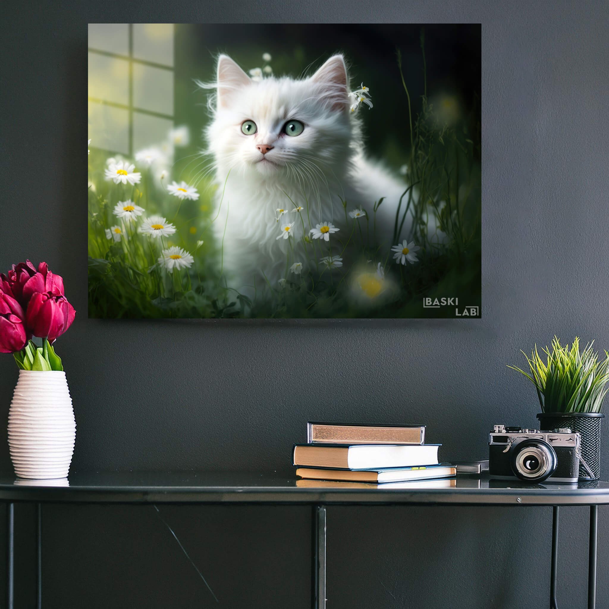 White Furkitten Metal Poster 165