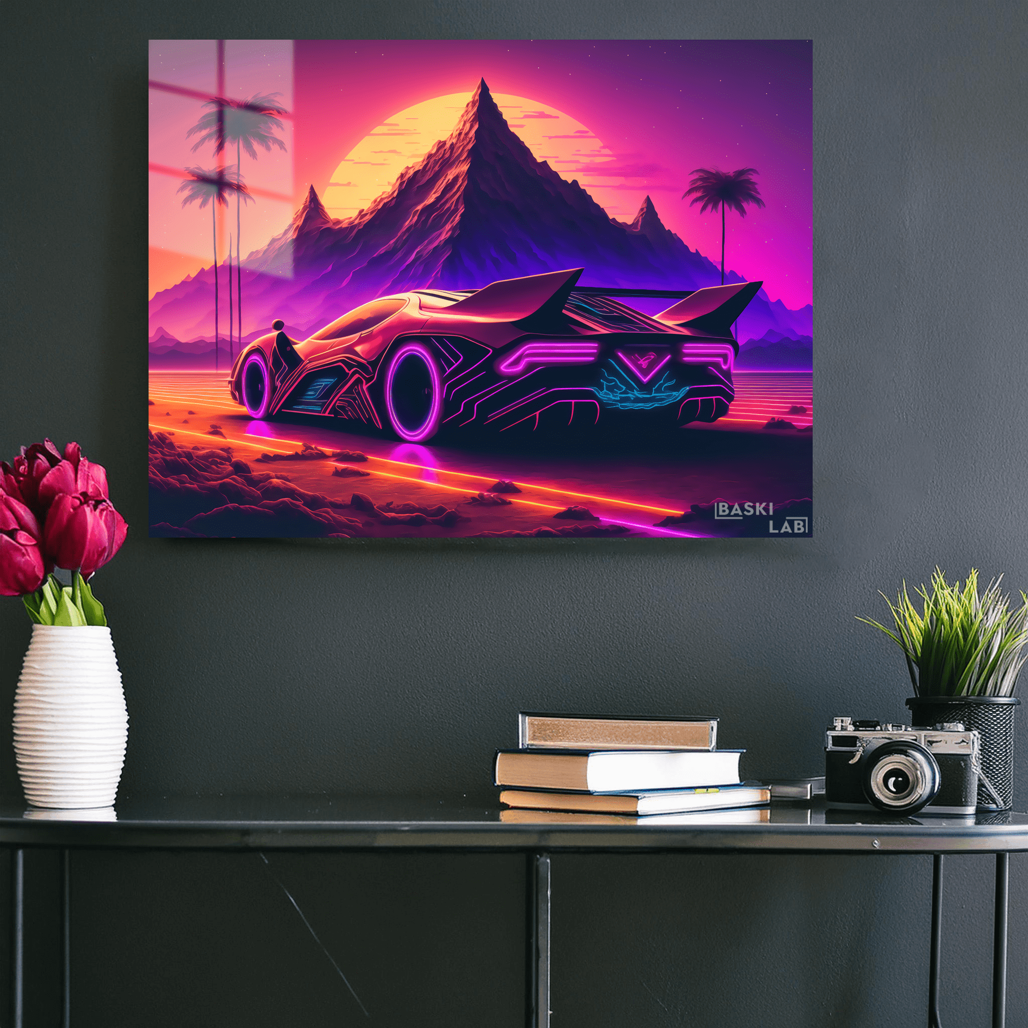 Sports Car Futuristic Metal Poster 26