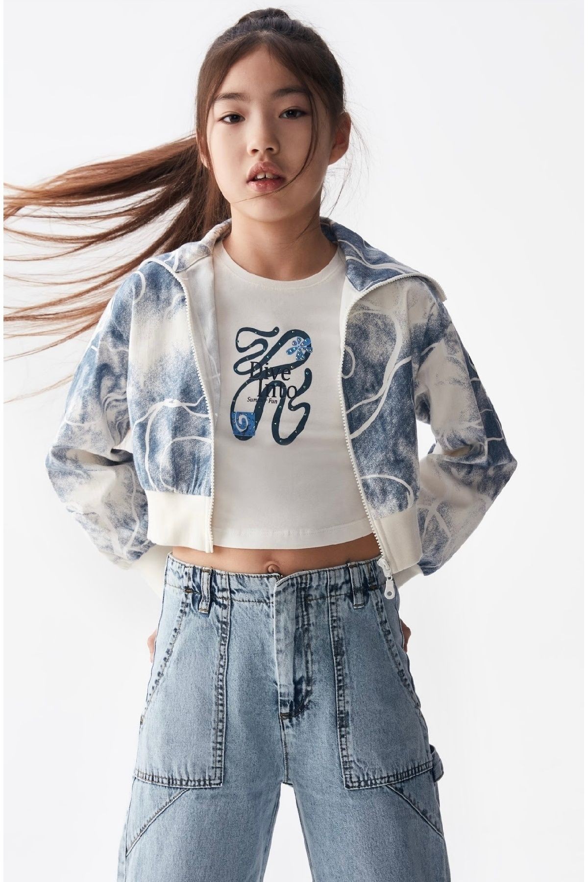 LİMİ kız çocuk yumuşak dokulu ceket likralı t-shirt 2 parça kombin