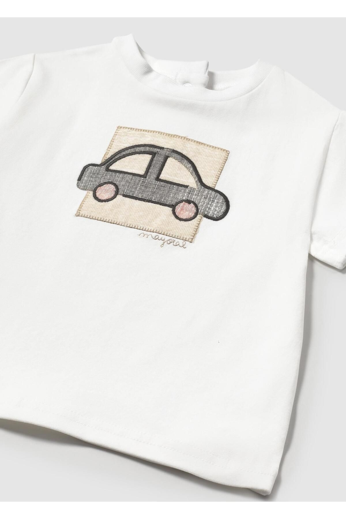 Erkek Bebek Arabalı Tshirt