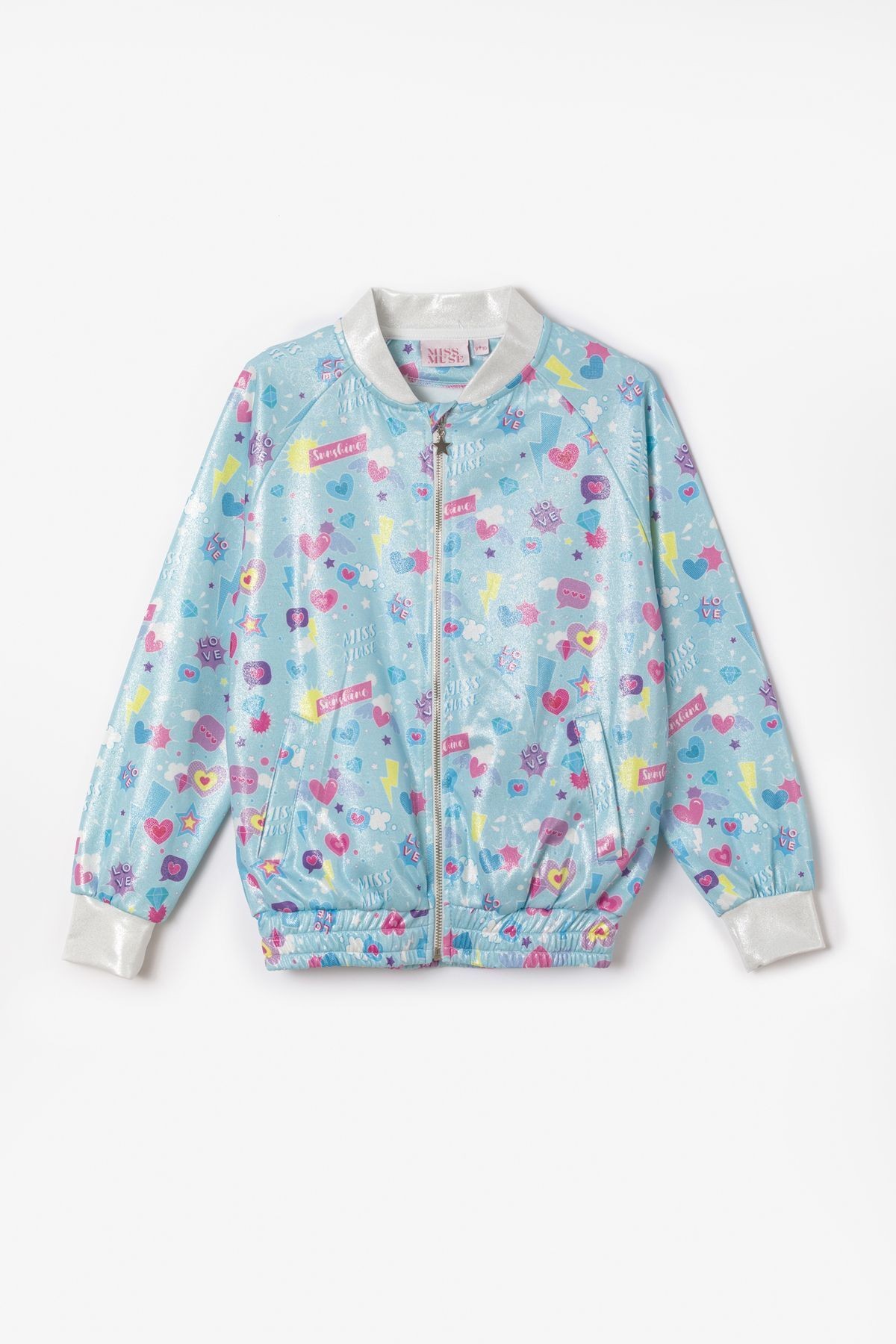 Love Miss Muse Blue Bomber Jacket