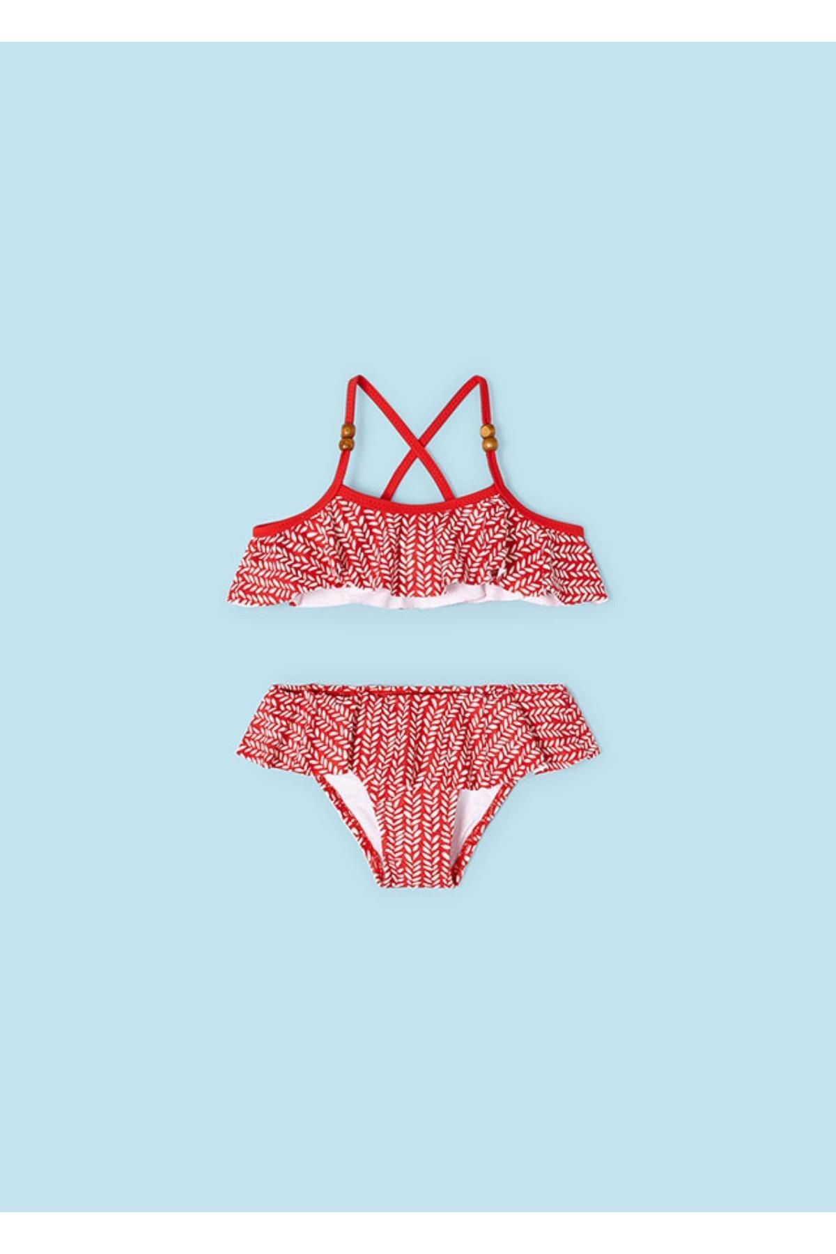 Kız Çocuk Fırfırlı Bikini Mayo