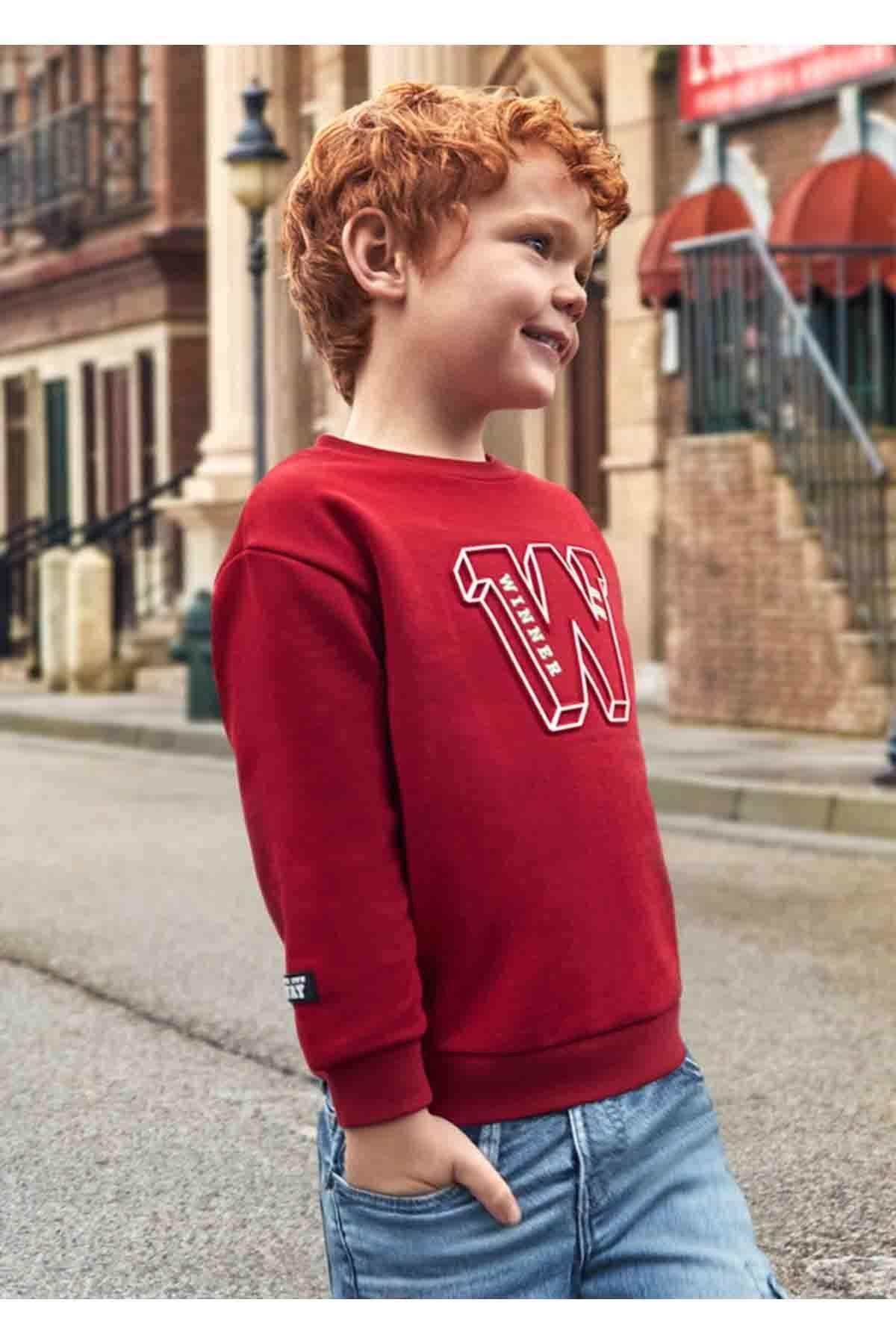 Kışlık Erkek Çocuk Sweat - Bordo